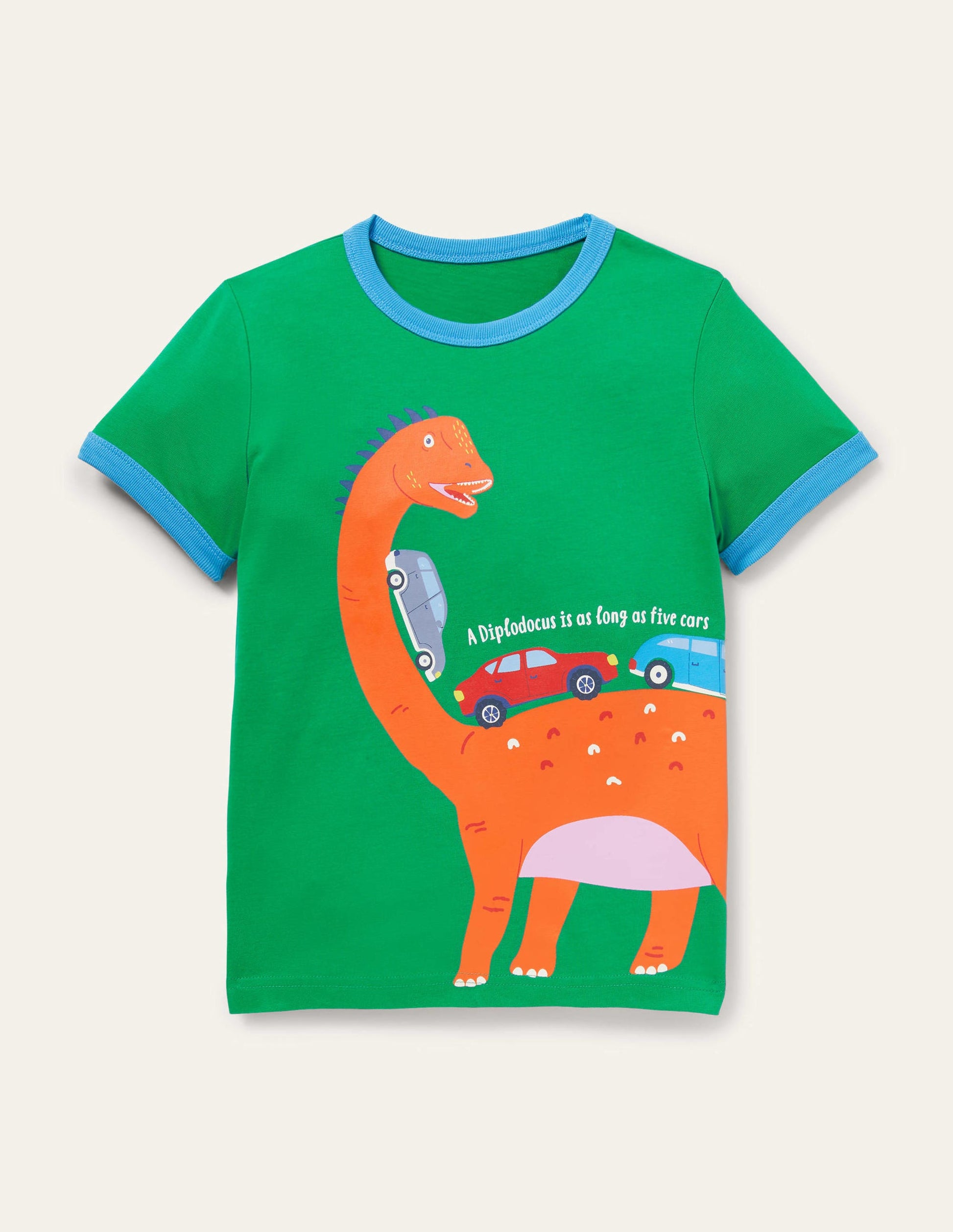 Educational Printed T-shirt-Highland Green Dinosaur-1