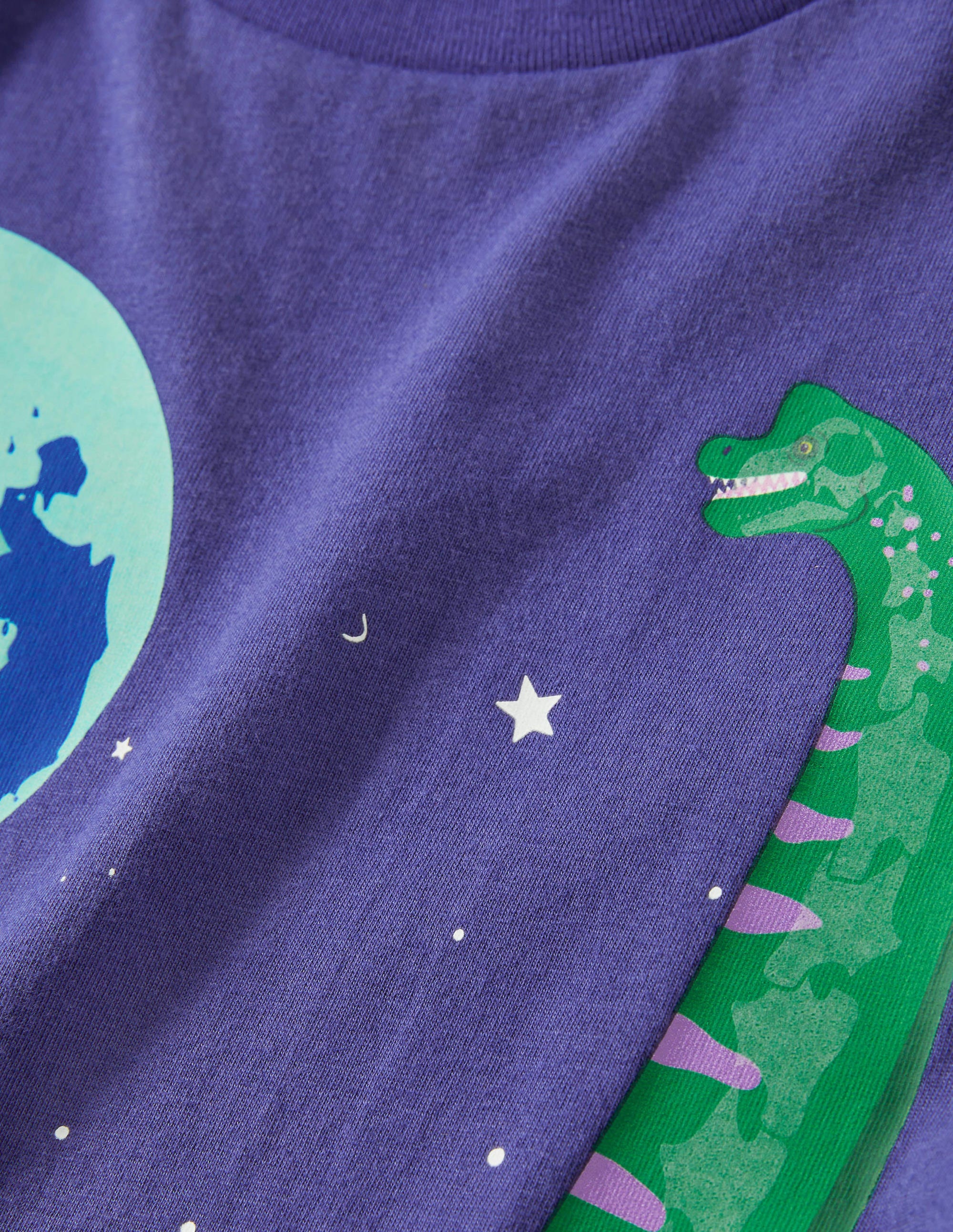 Glow-in-the-dark Scene T-shirt-Starboard Blue Dinosaur - Image 3