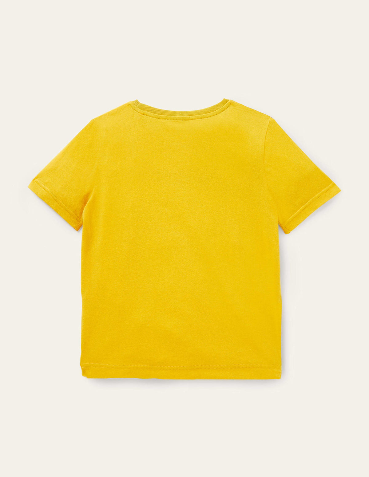 Peeking In Appliqué T-shirt-Daffodil Yellow Dinosaurs - Image 2