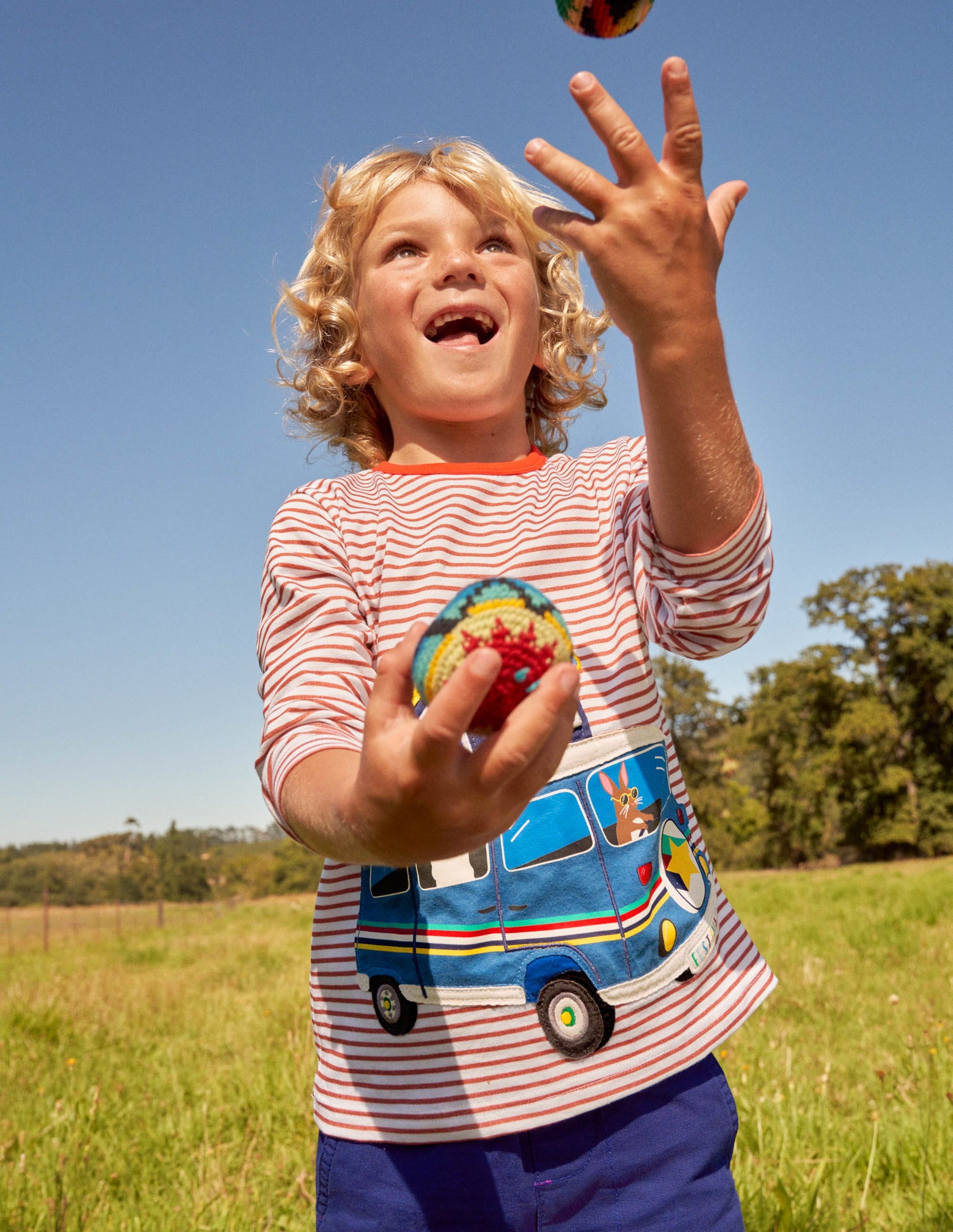 Lift-the-flap Vehicle T-shirt-Strawberry Red/Ivory Camper-5