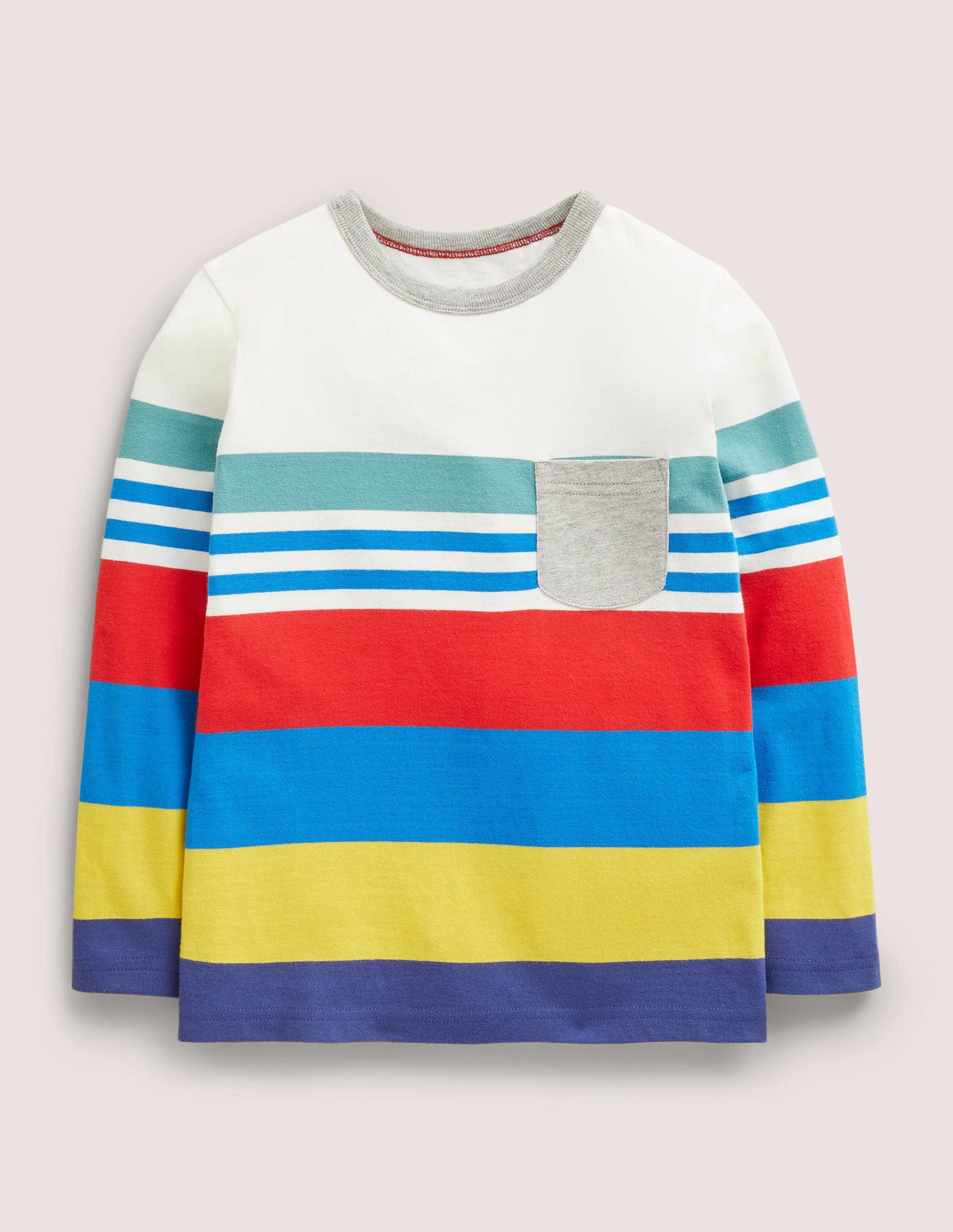Fun Breton T-shirt-Multi Wide Stripe-1