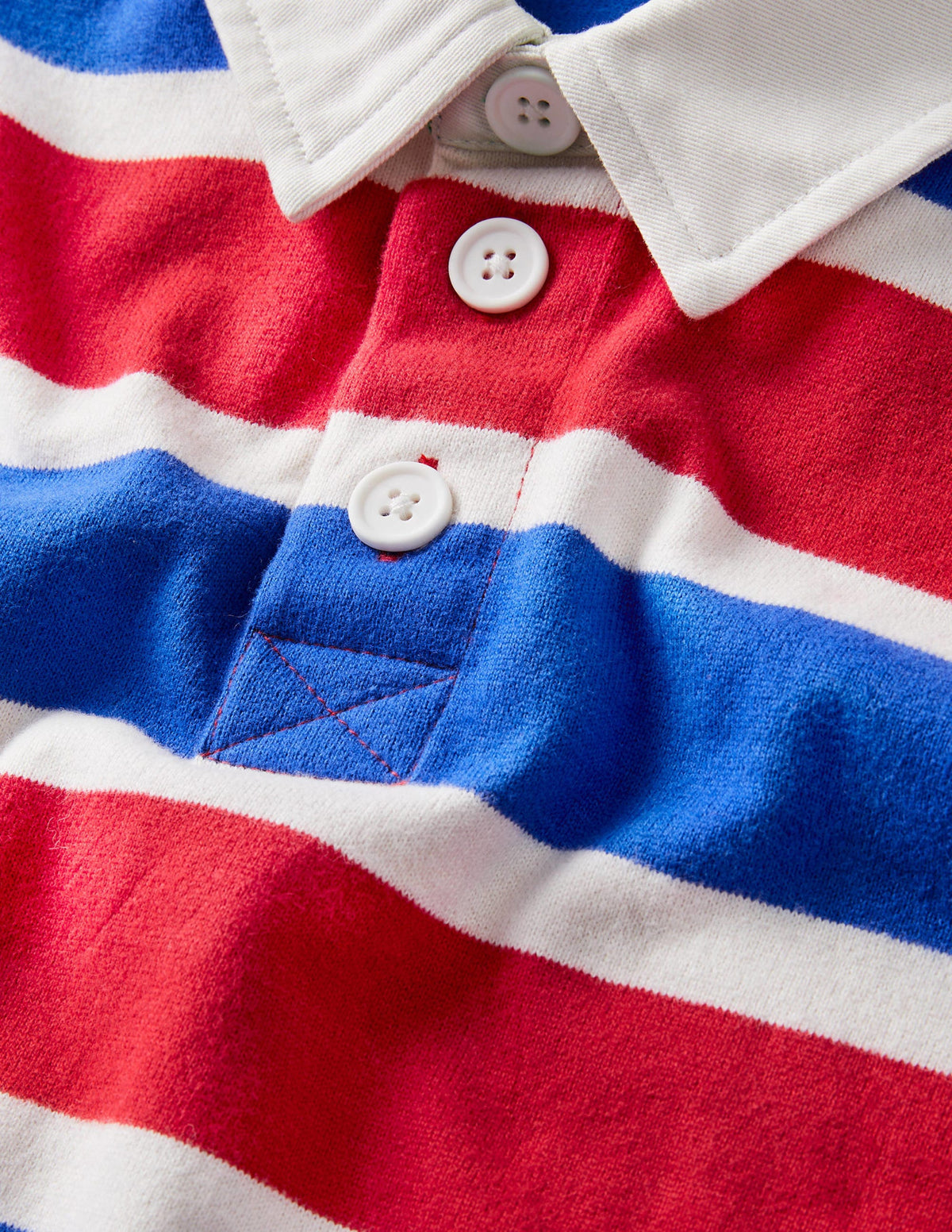Classic Rugby Shirt-Rockabilly Red/ Brilliant Blue - Image 3