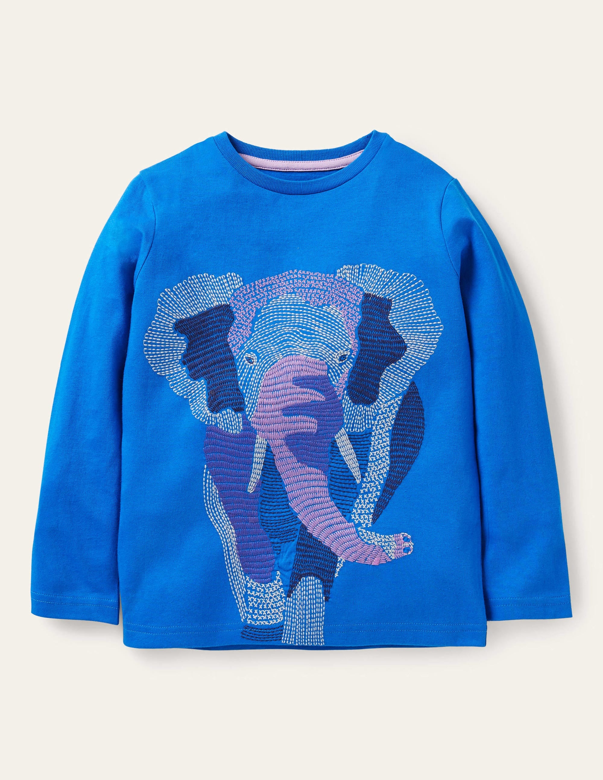Superstitch T-shirt-Bold Blue Elephant - Image 1