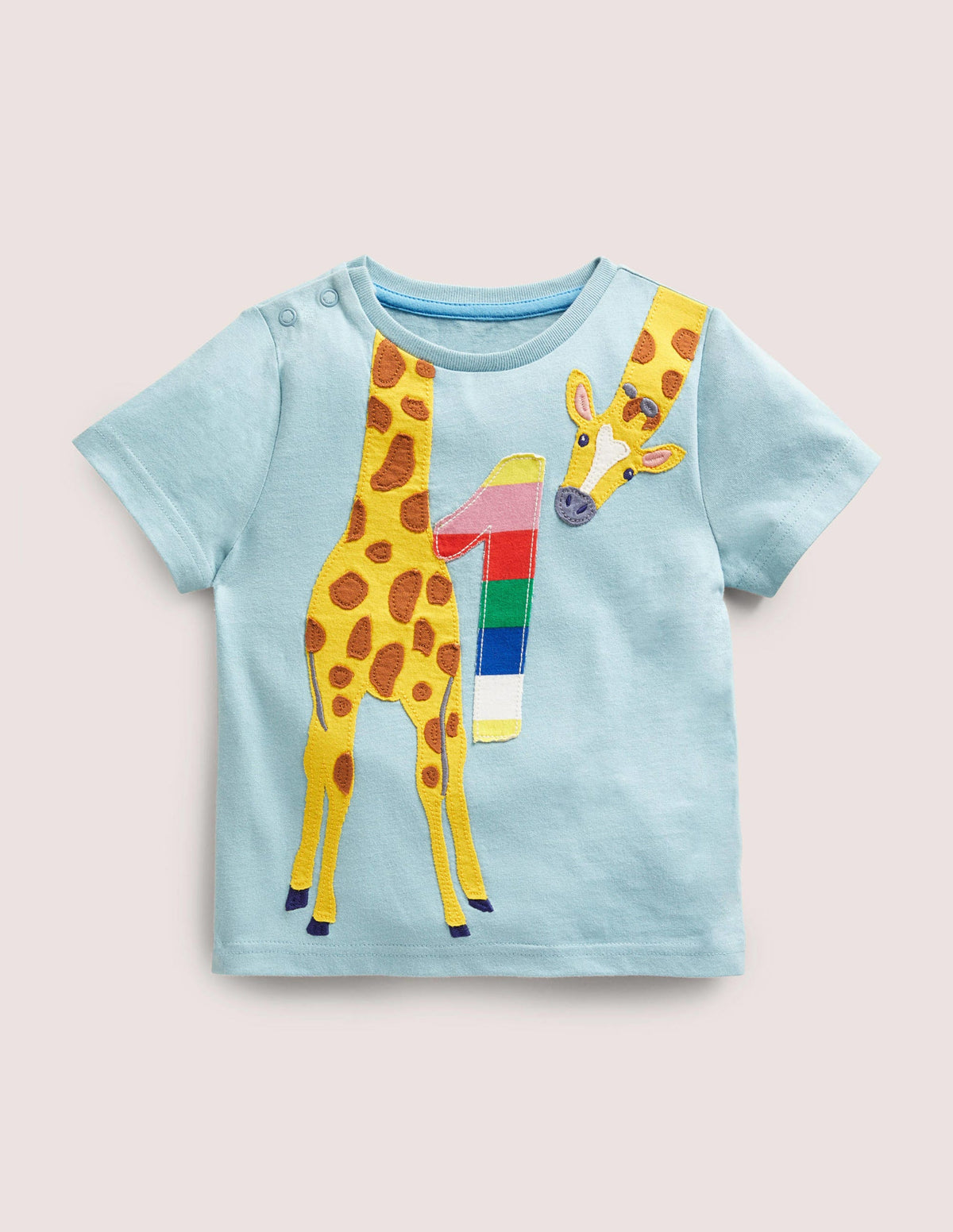 Birthday Appliqué T-shirt-Mineral Blue One - Image 1
