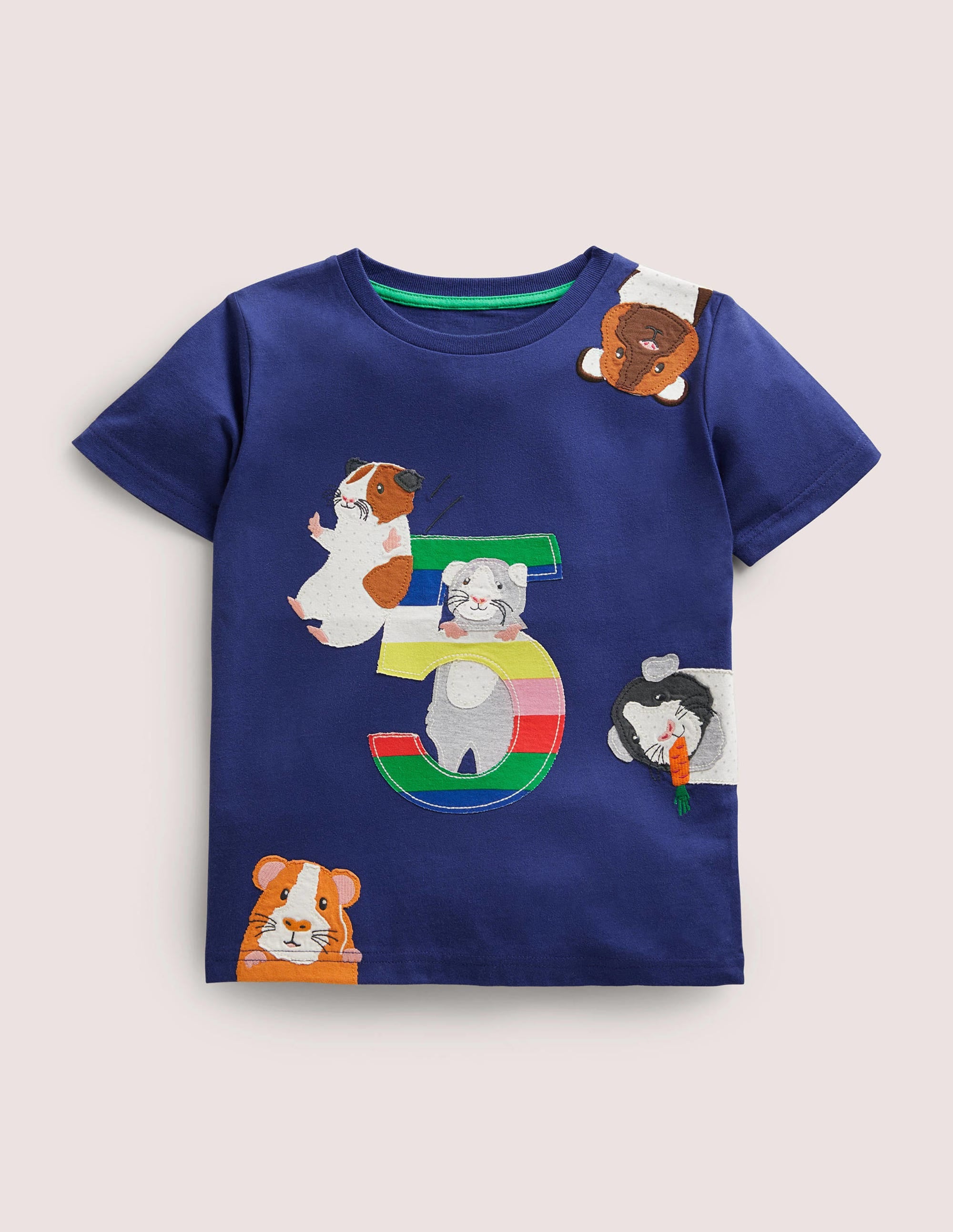 Birthday Appliqué T-shirt-Starboard Guinea Pigs Five - Image 1