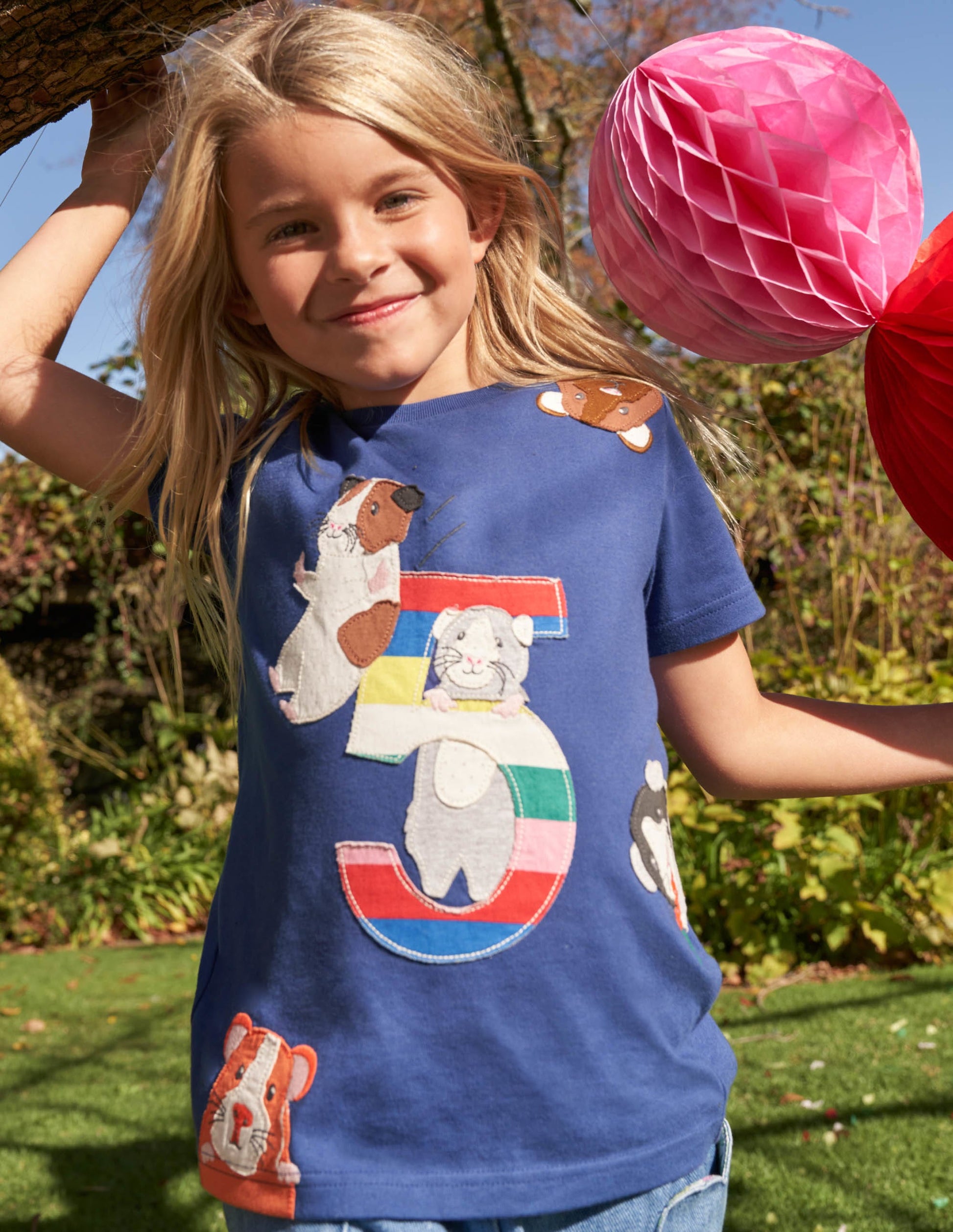 Birthday Appliqué T-shirt-Starboard Guinea Pigs Five-4