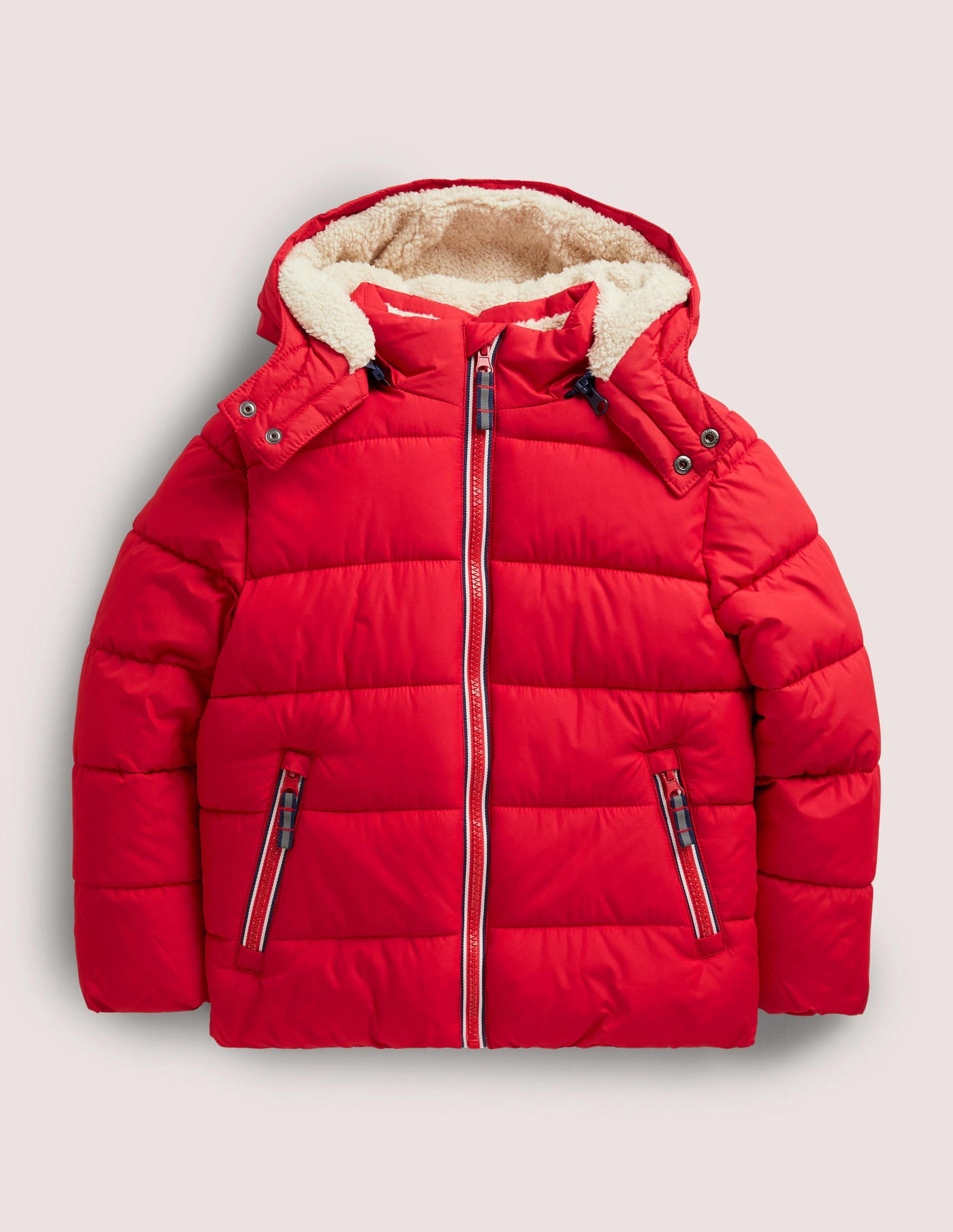 Shower-Resistant Padded Jacket-Rockabilly Red-1