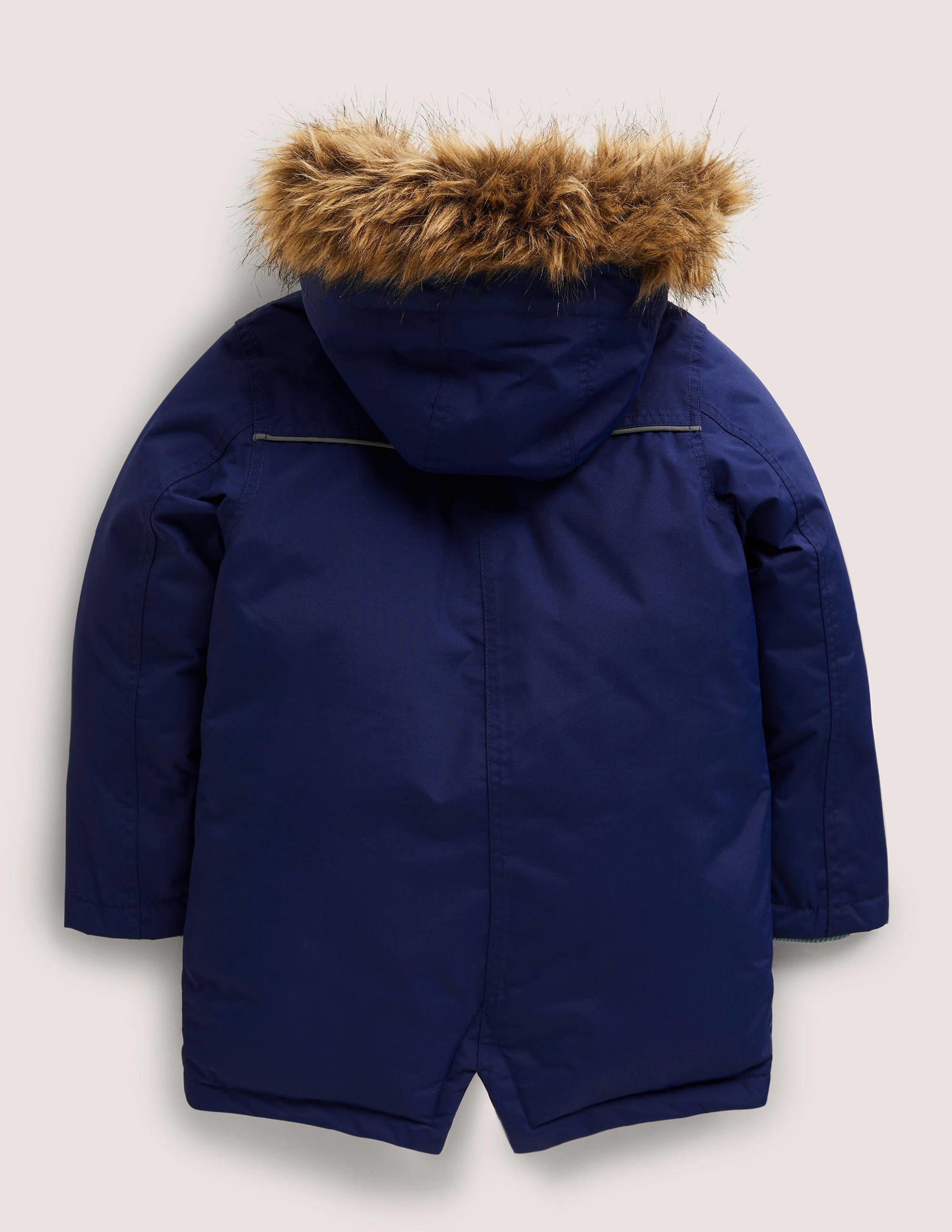 Navy Hooded Waterproof Parka-College Navy - Image 2