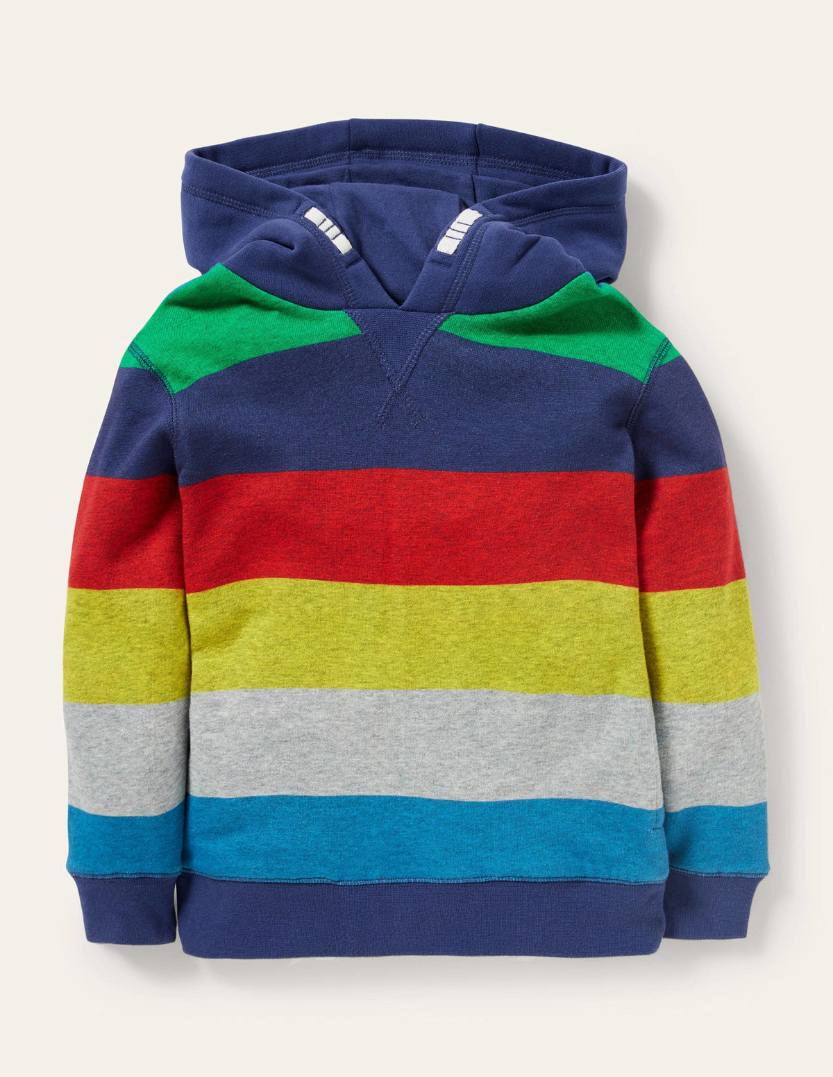 Rainbow Stripe Hoodie-Multi Rainbow - Image 1
