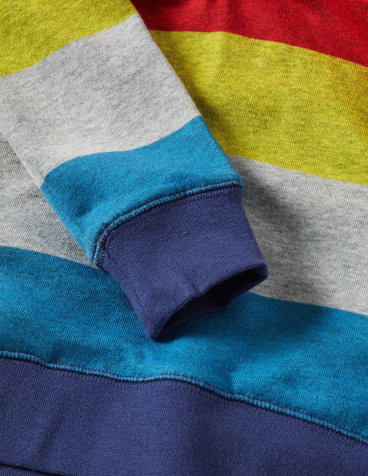 Rainbow Stripe Hoodie-Multi Rainbow - Image 3