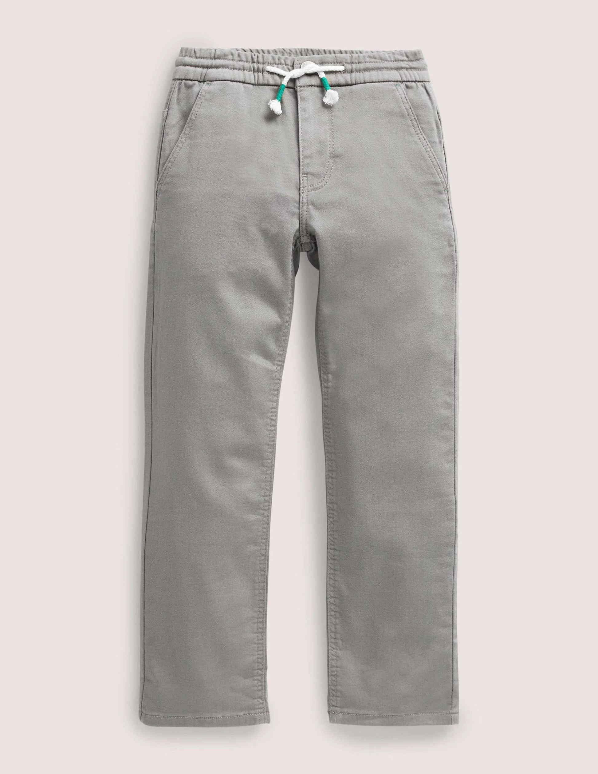 Jersey Straight Jeans-Grey-1