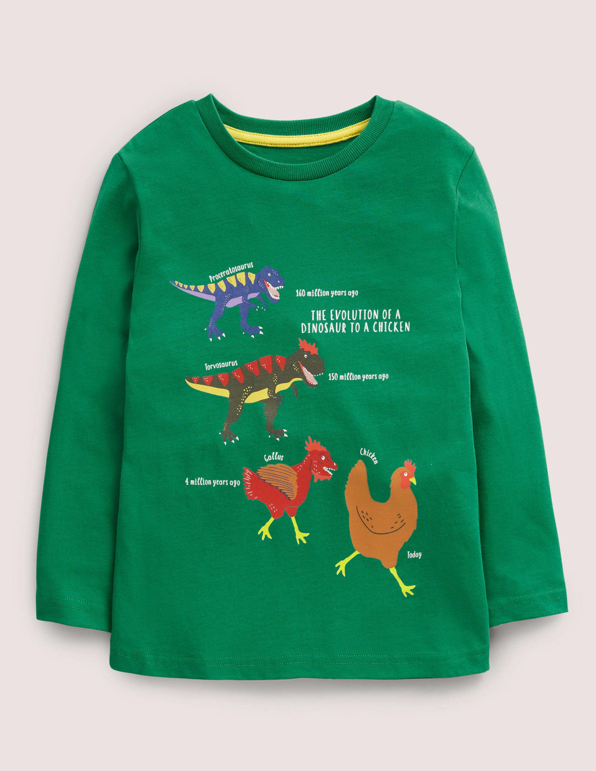 Printed Graphic T-shirt-Shady Glade Green Evolution - Image 1