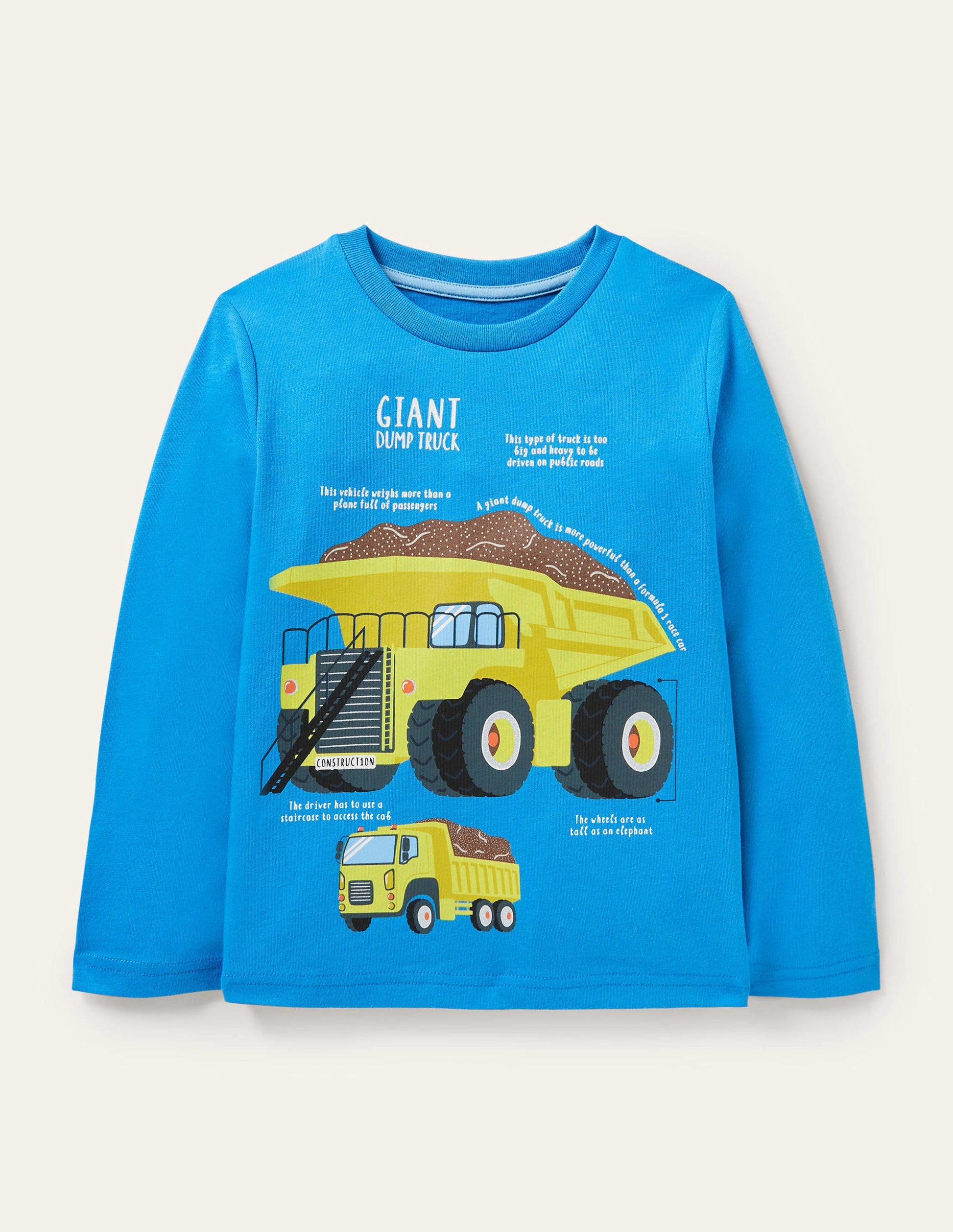 Educational T-shirt-Moroccan Blue Dump Truck-1