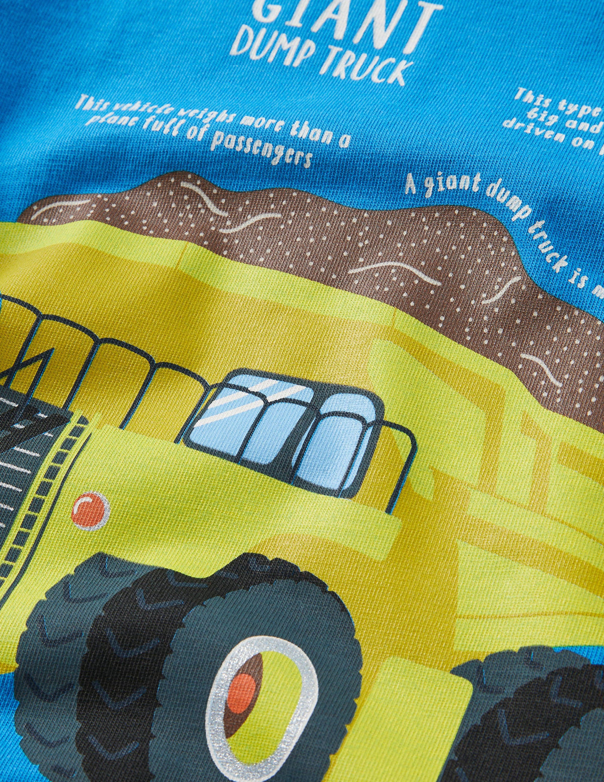 Educational T-shirt-Moroccan Blue Dump Truck - Image 3