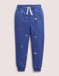 Embroidered Space Jogger-Indigo Space