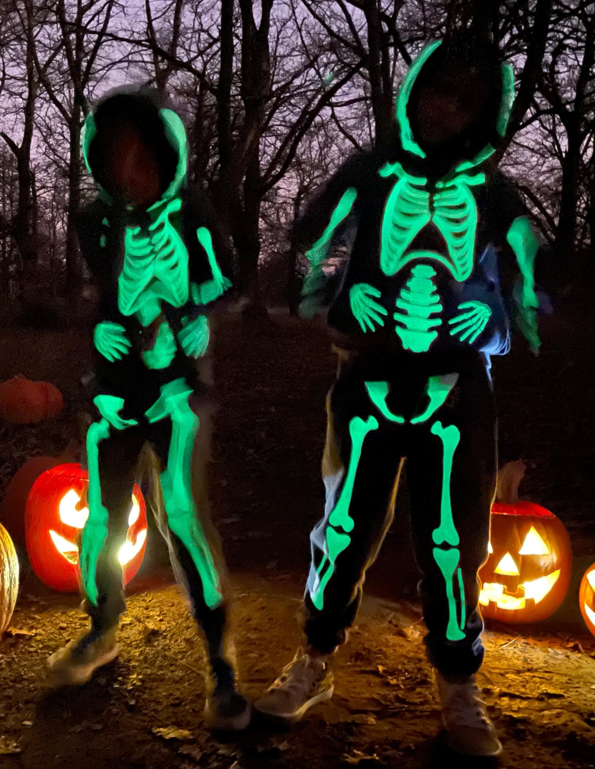 Halloween Skeleton Joggers-Smoke Grey Skeleton-6