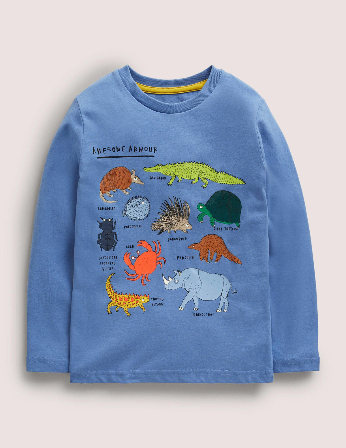 Logo Grid T-shirt-Elizabethan Blue Animals-1