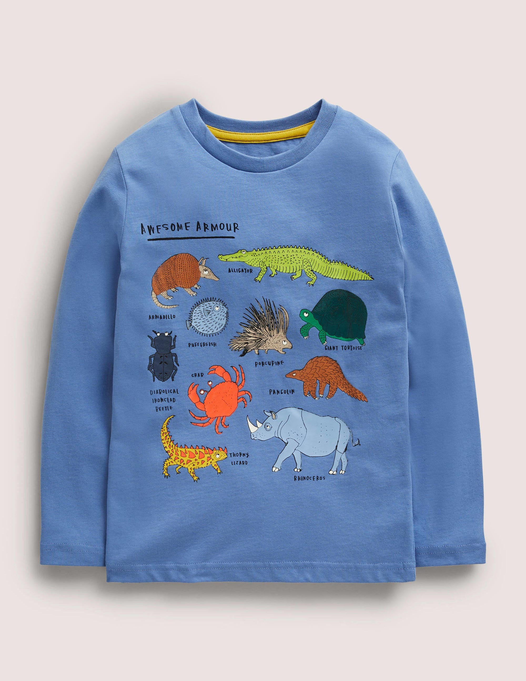 Logo Grid T-shirt-Elizabethan Blue Animals - Image 1