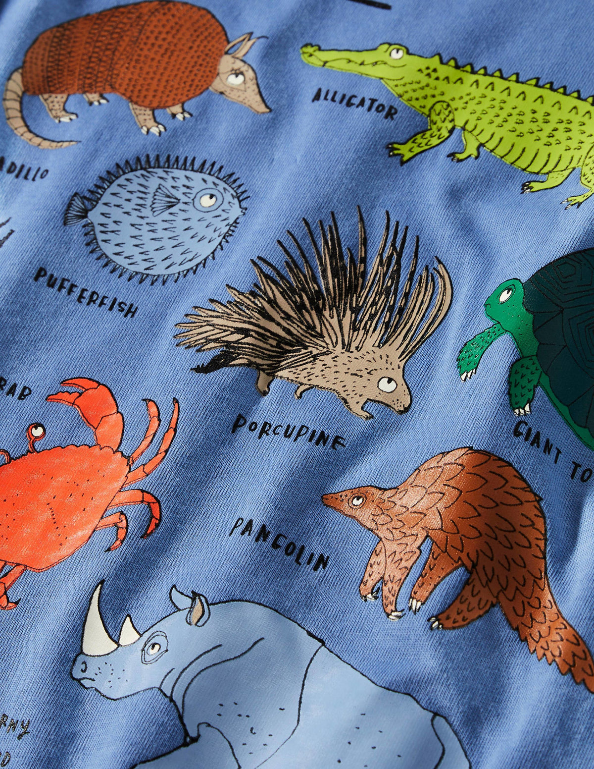 Logo Grid T-shirt-Elizabethan Blue Animals-3