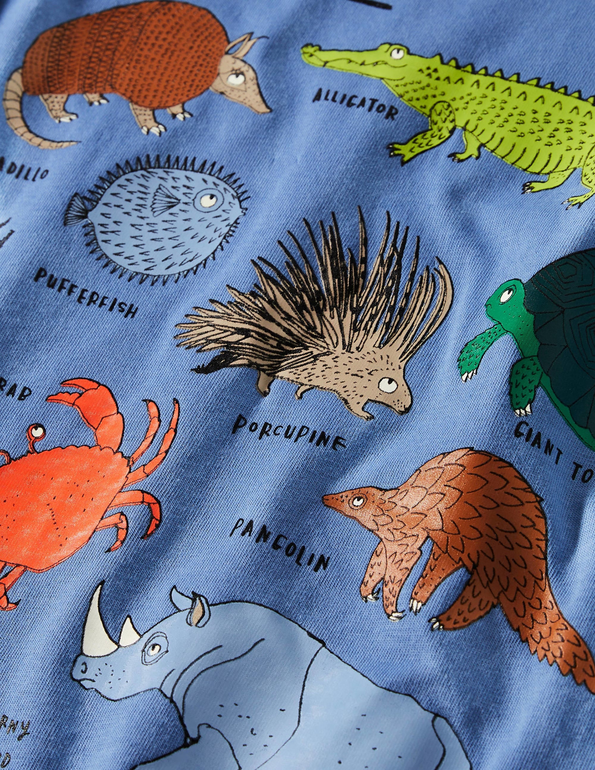 Logo Grid T-shirt-Elizabethan Blue Animals - Image 3