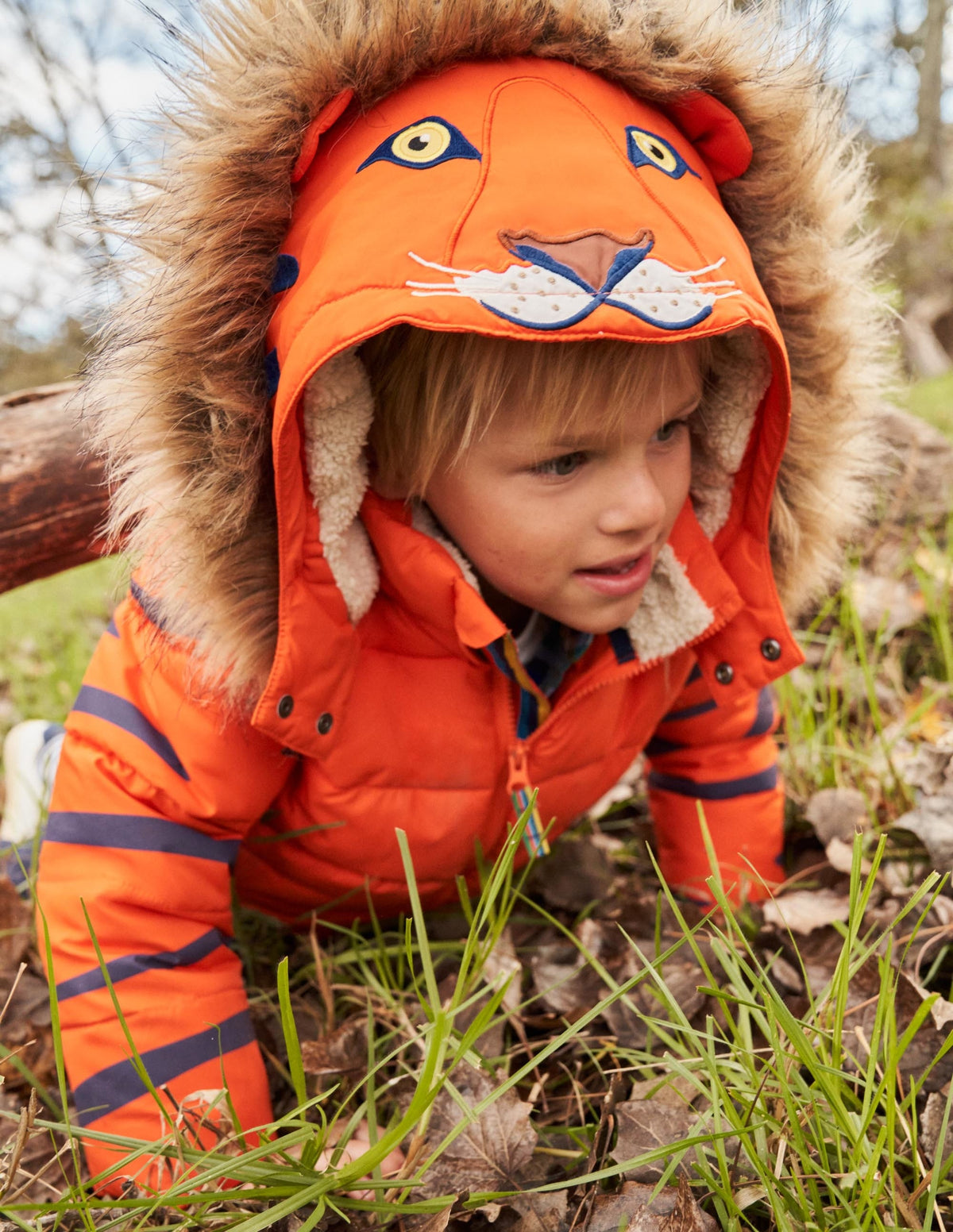 Fun Padded Jacket-Mandarin Orange Tiger - Image 4