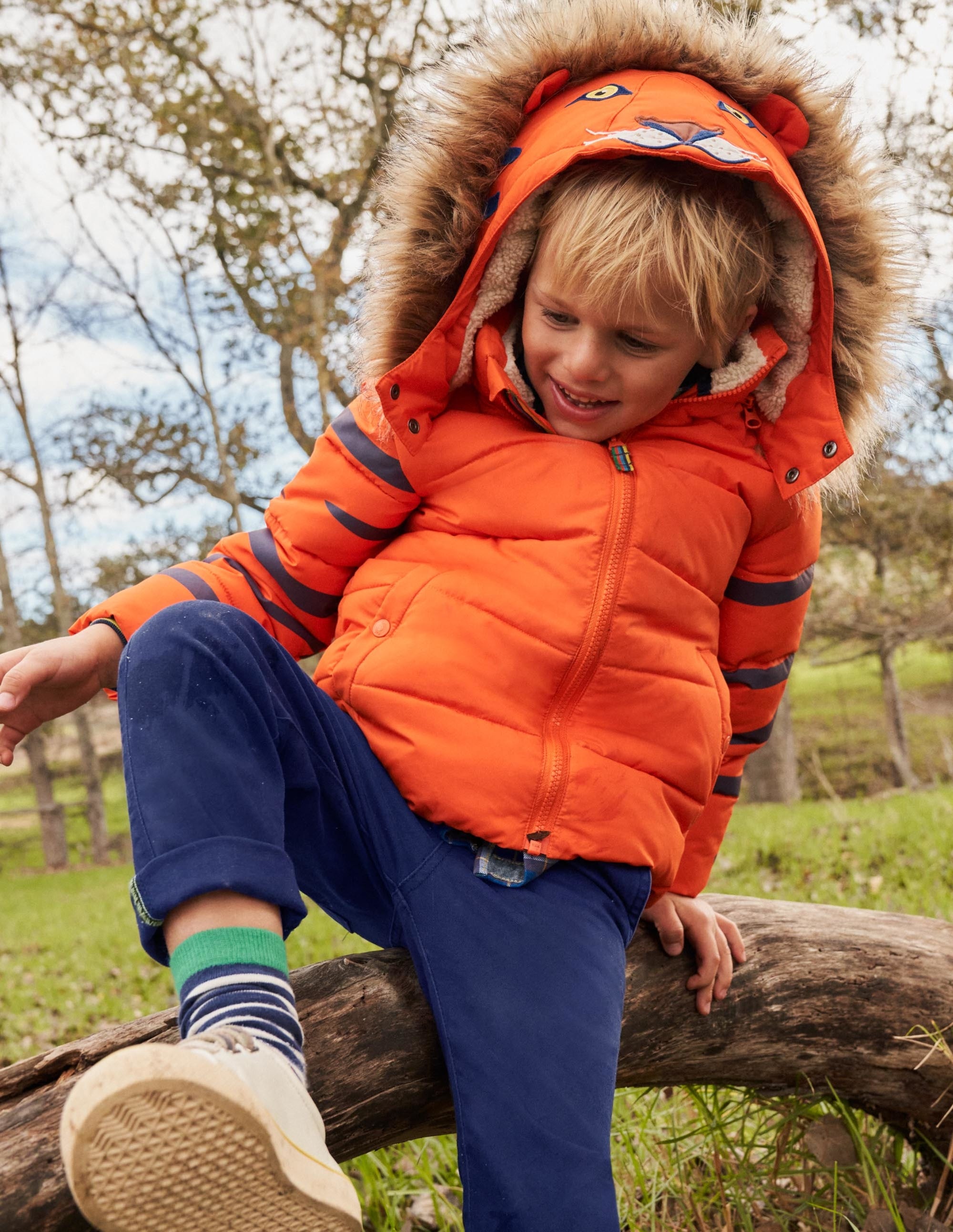 Fun Padded Jacket-Mandarin Orange Tiger - Image 5