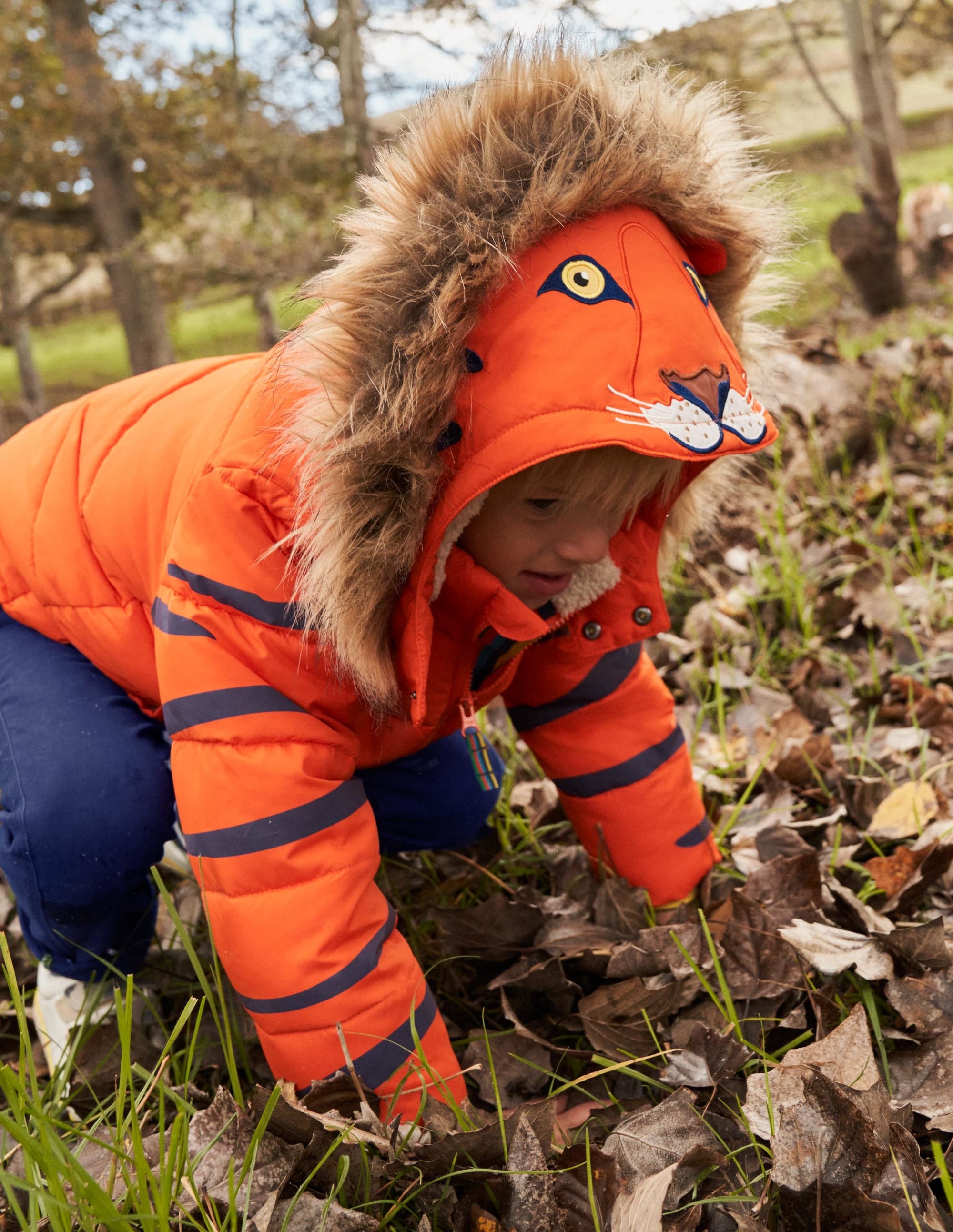 Fun Padded Jacket-Mandarin Orange Tiger - Image 6
