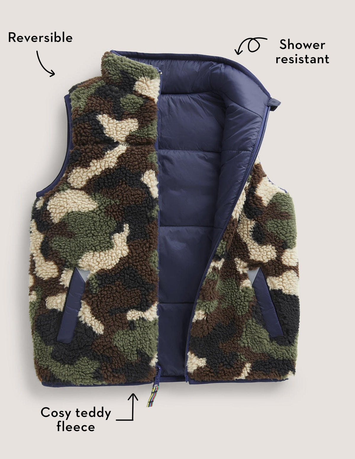 Reversible Navy/Camo Borg Gilet-College Navy/Camo Borg-4