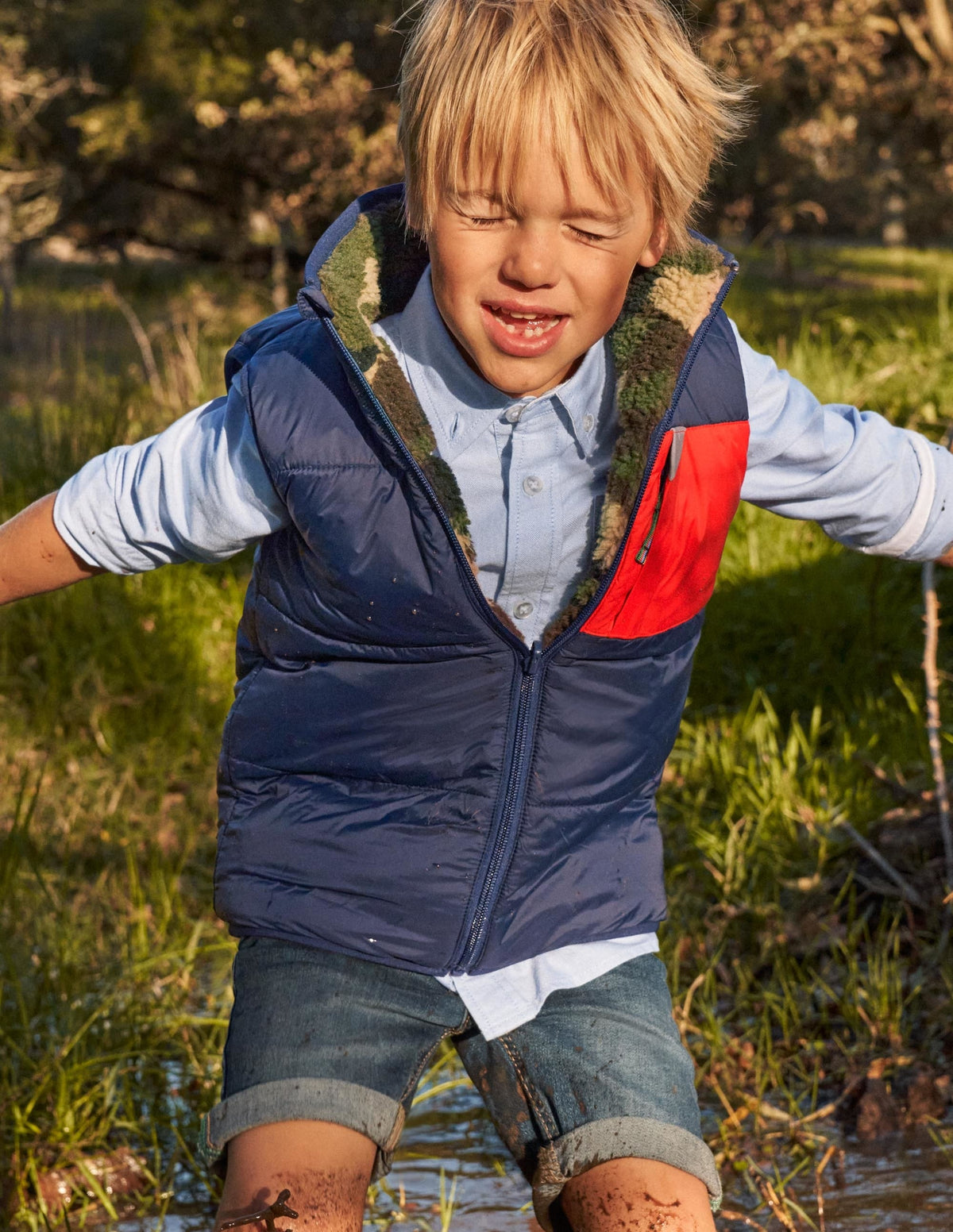 Reversible Navy/Camo Borg Gilet-College Navy/Camo Borg - Image 5