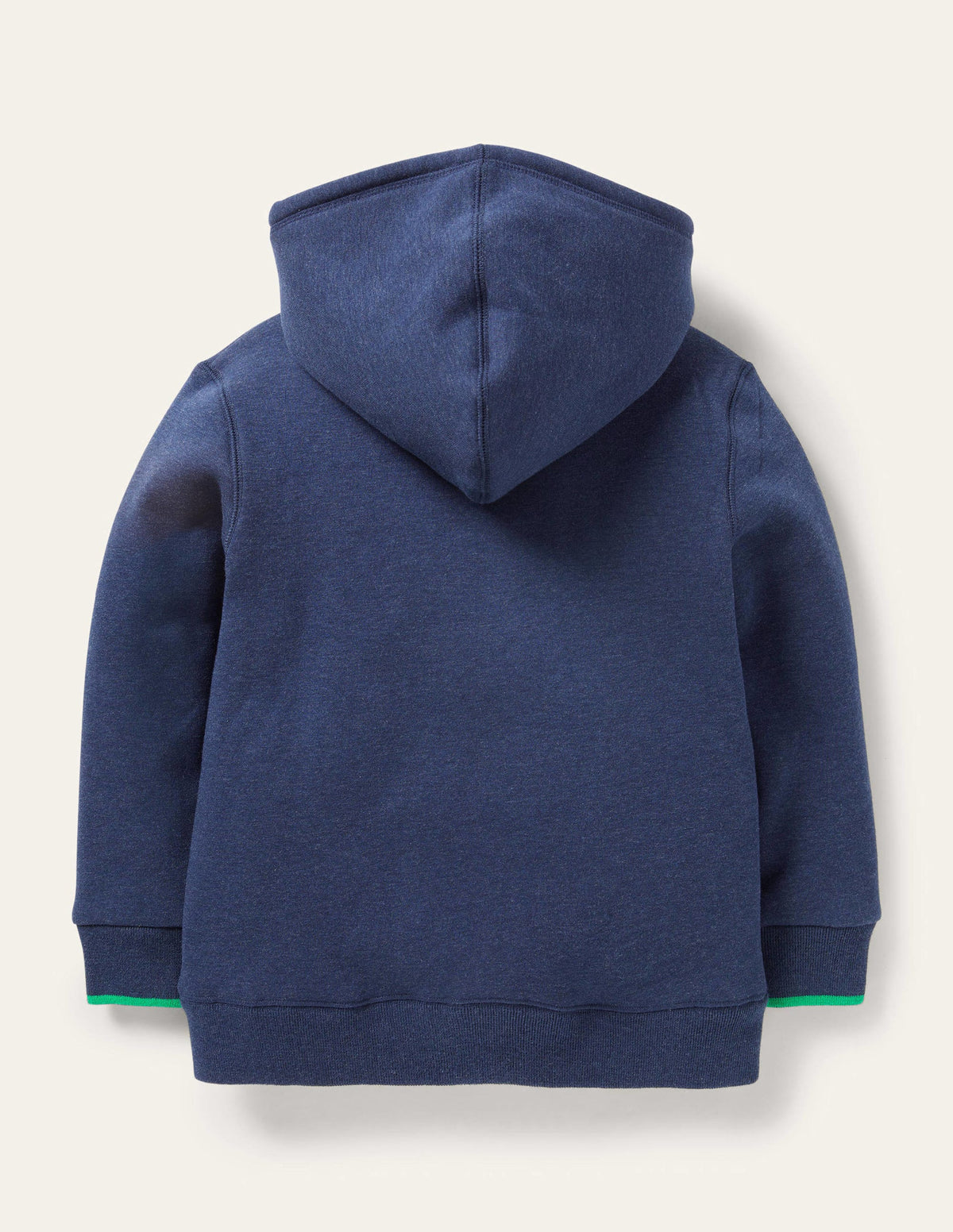 Navy Borg Lined Zip-up Hoodie-Blue Marl - Image 2