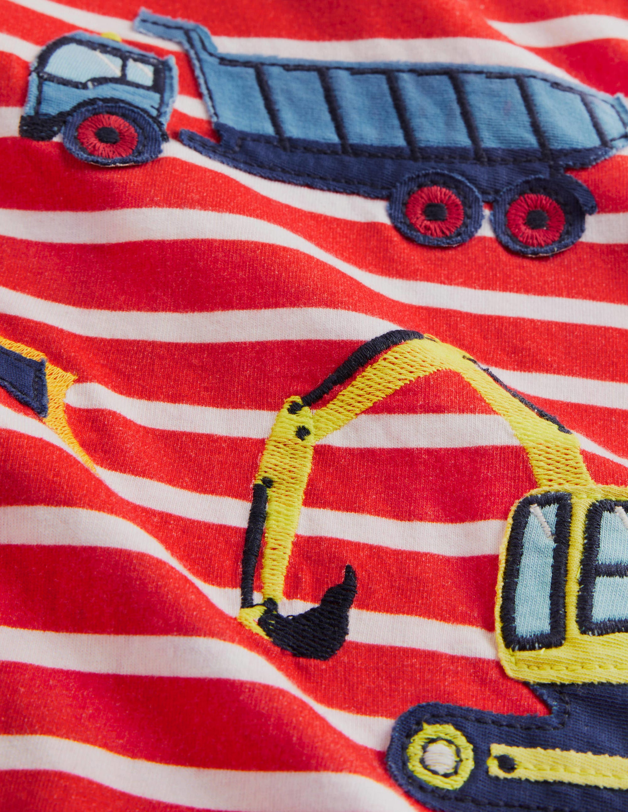Appliqué Breton-Strawberry Tart Red Trucks - Image 3