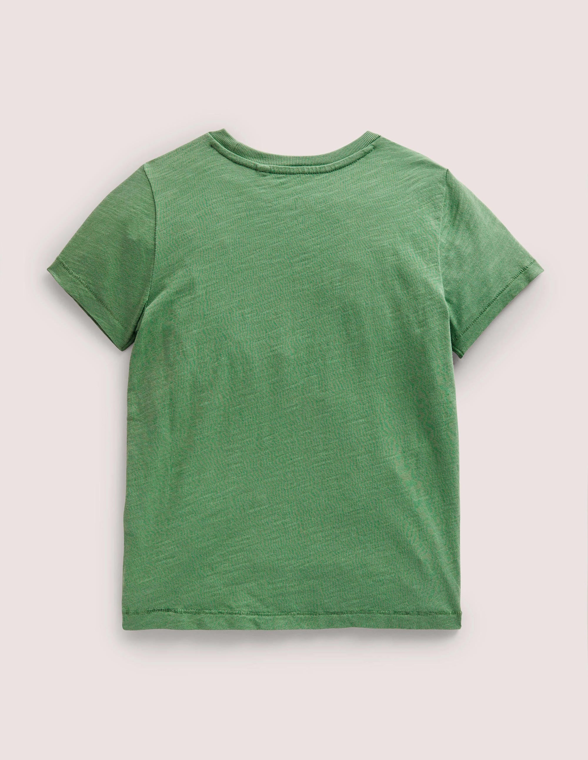 Striped Washed Slub T-shirt-Deep Grass Green - Image 2