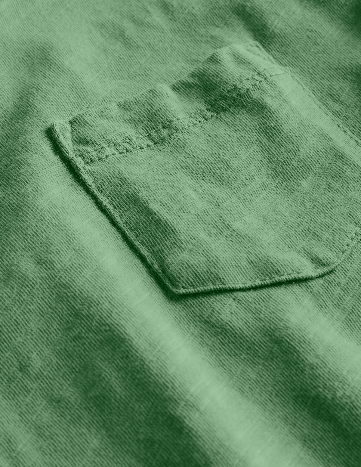 Striped Washed Slub T-shirt-Deep Grass Green-3