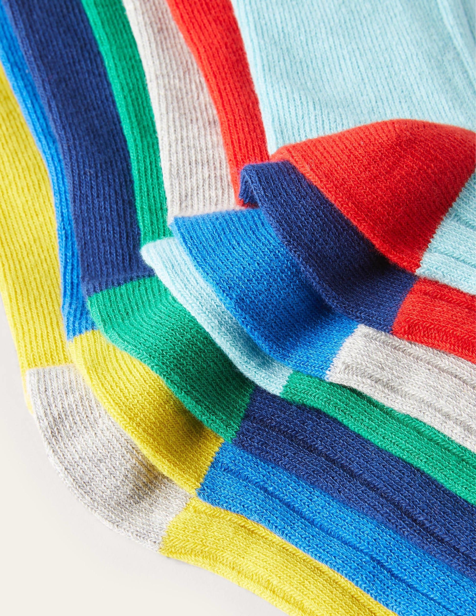 Ribbed Socks 7 Pack-Multi-2