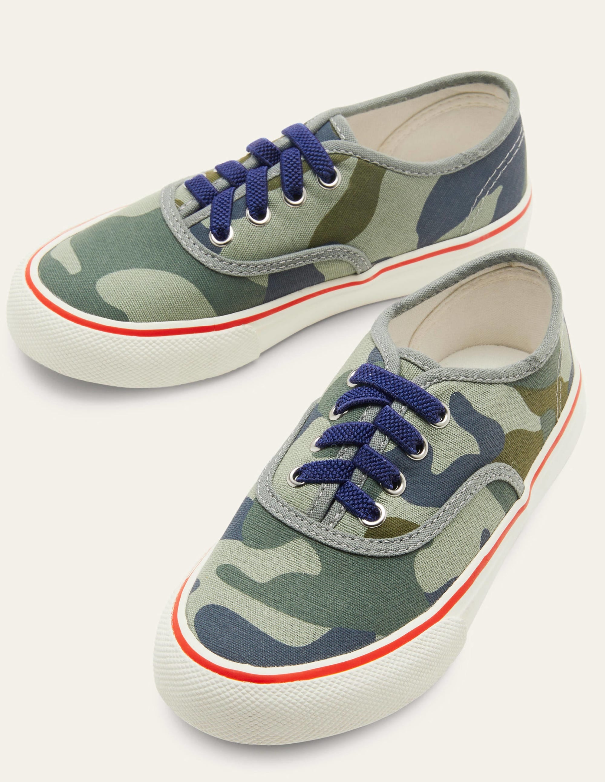 Canvas Low Tops-Green Camo - Image 1