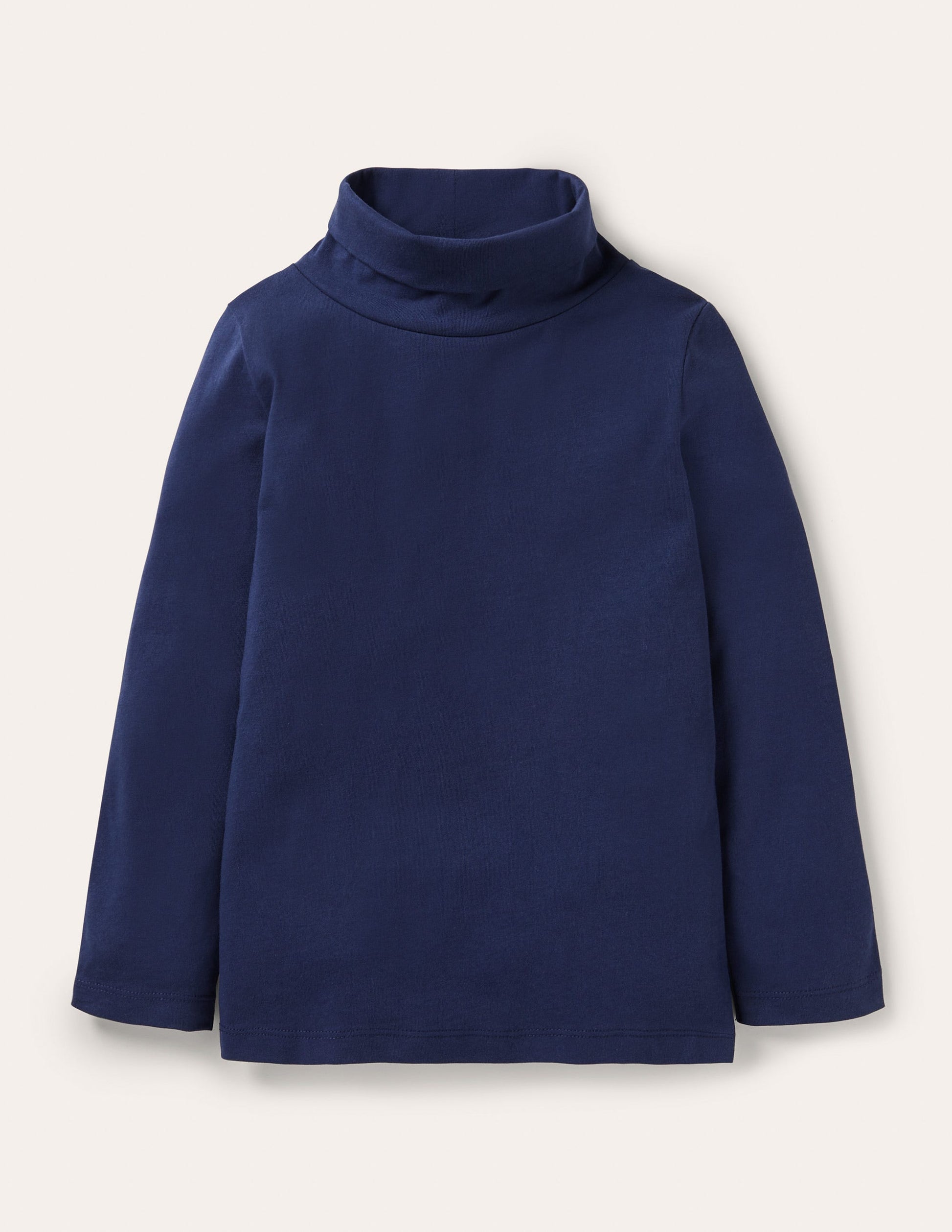 Roll Neck Supersoft T-shirt-College Navy-1