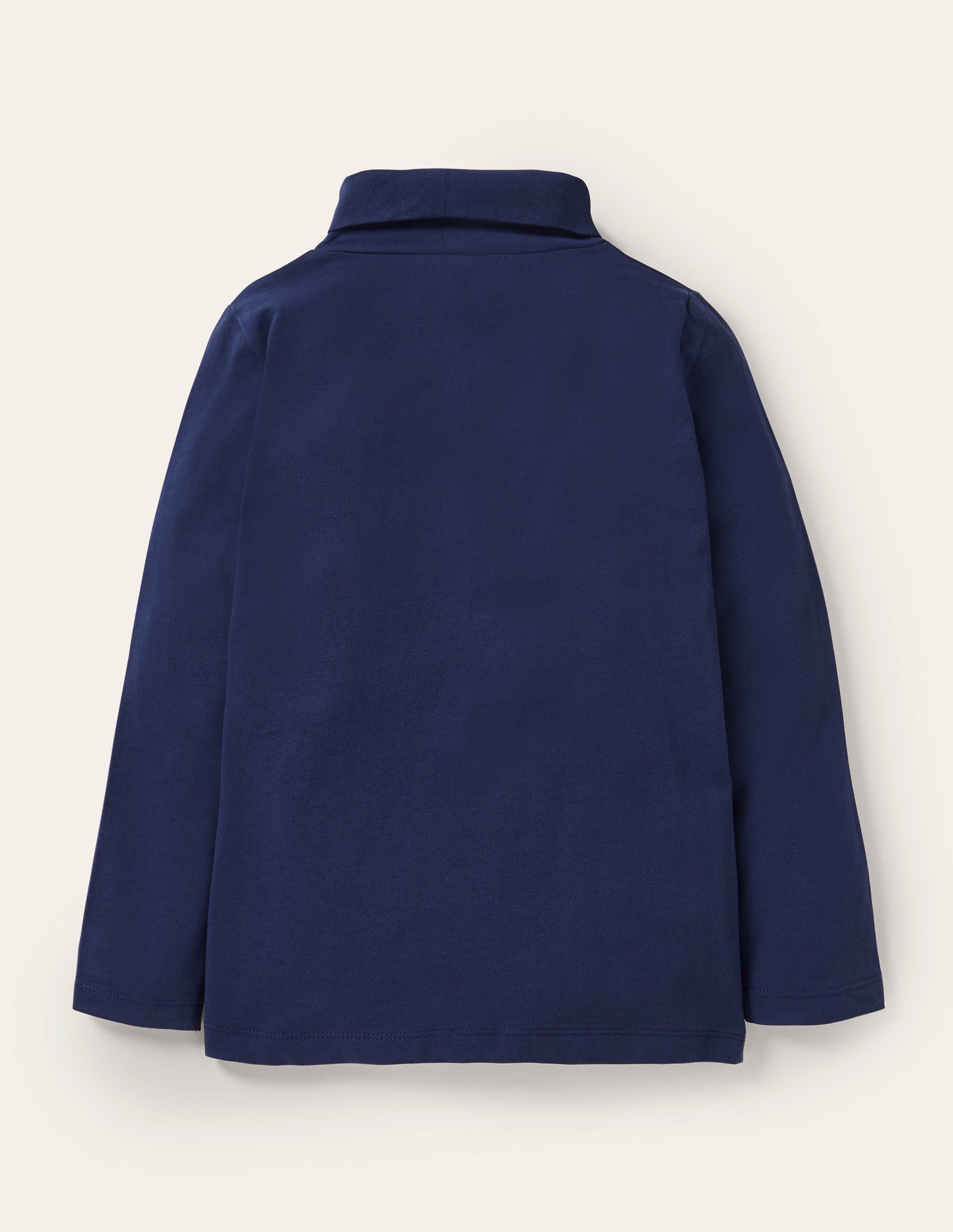 Roll Neck Supersoft T-shirt-College Navy - Image 2