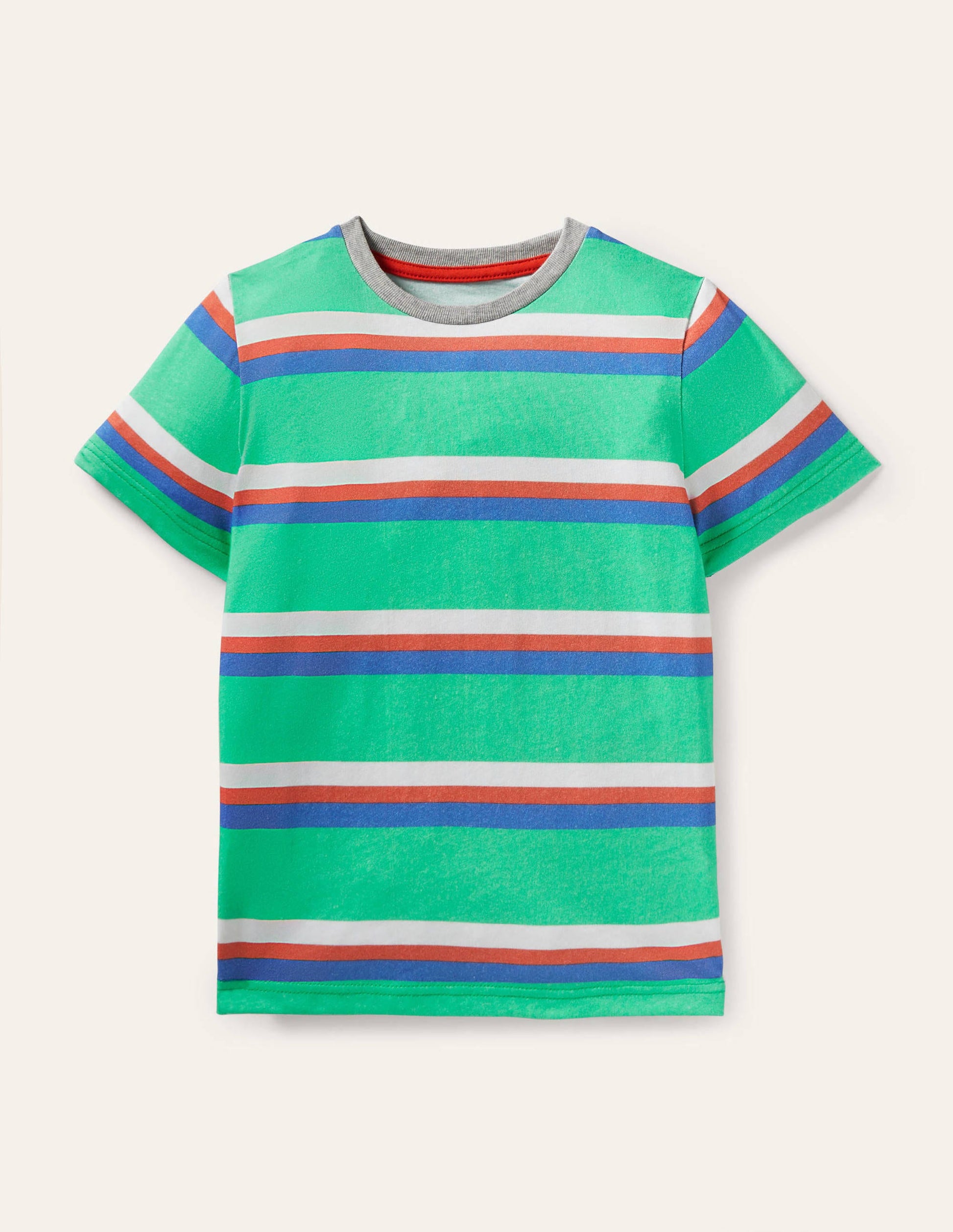 Slub Washed T-shirt-Tropical Green/Bluebell Blue-1