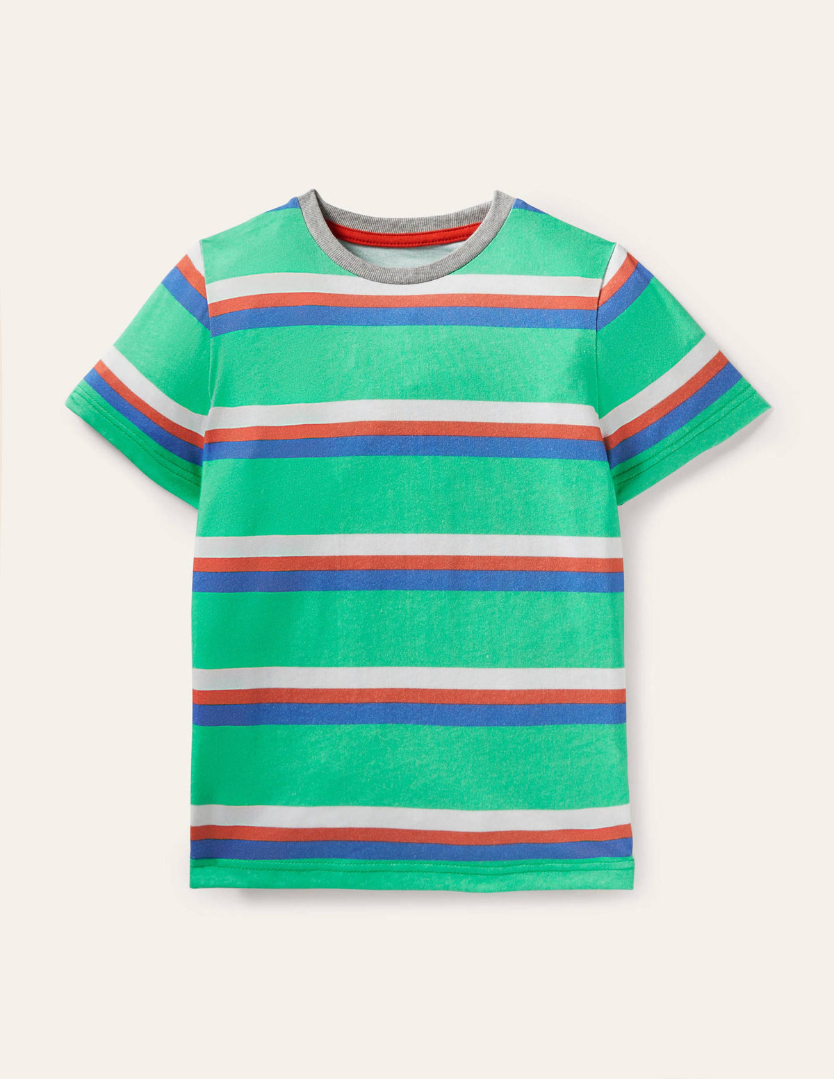 Slub Washed T-shirt-Tropical Green/Bluebell Blue - Image 1