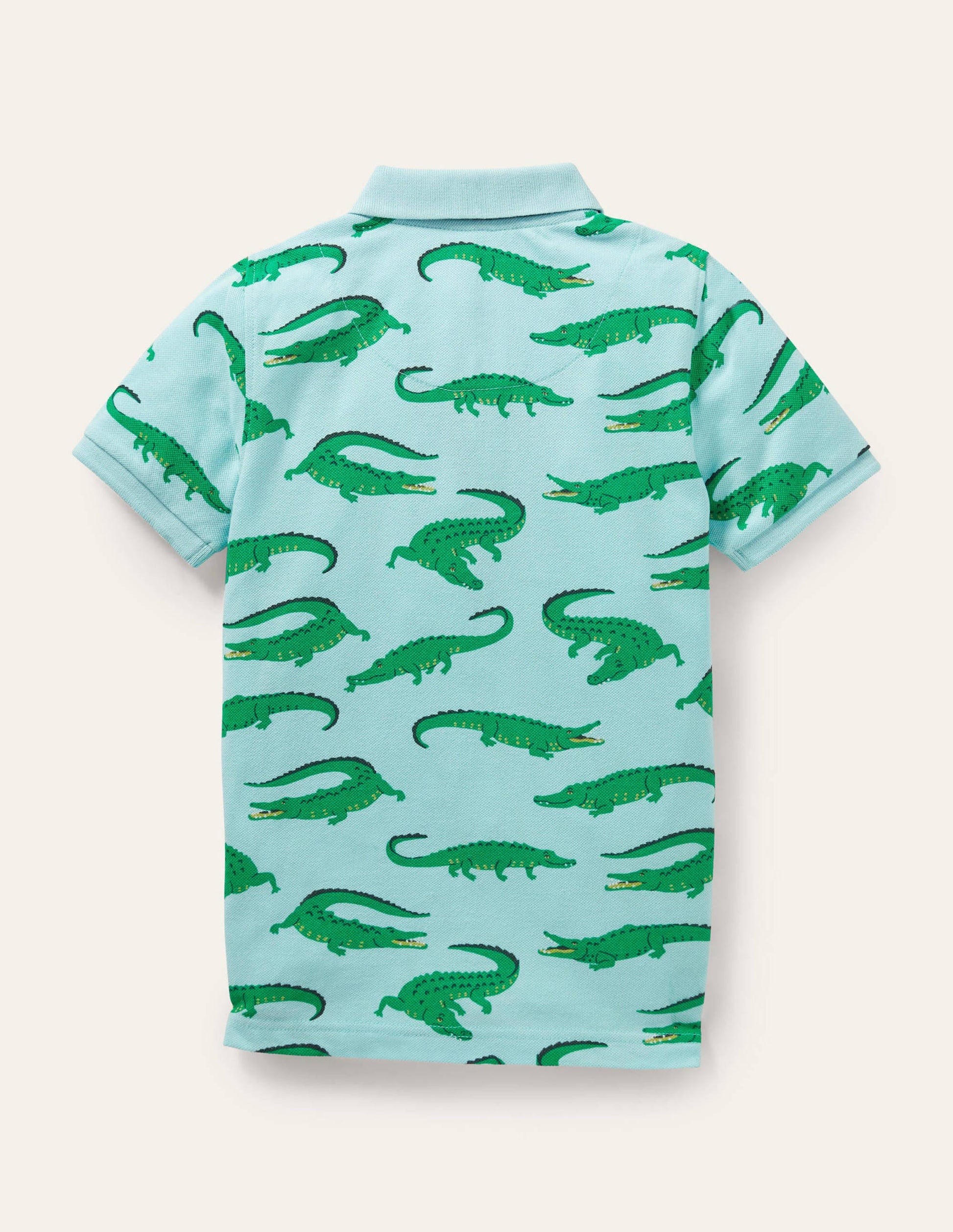 Piqué Polo Shirt-Neptune Blue Crocodiles-2