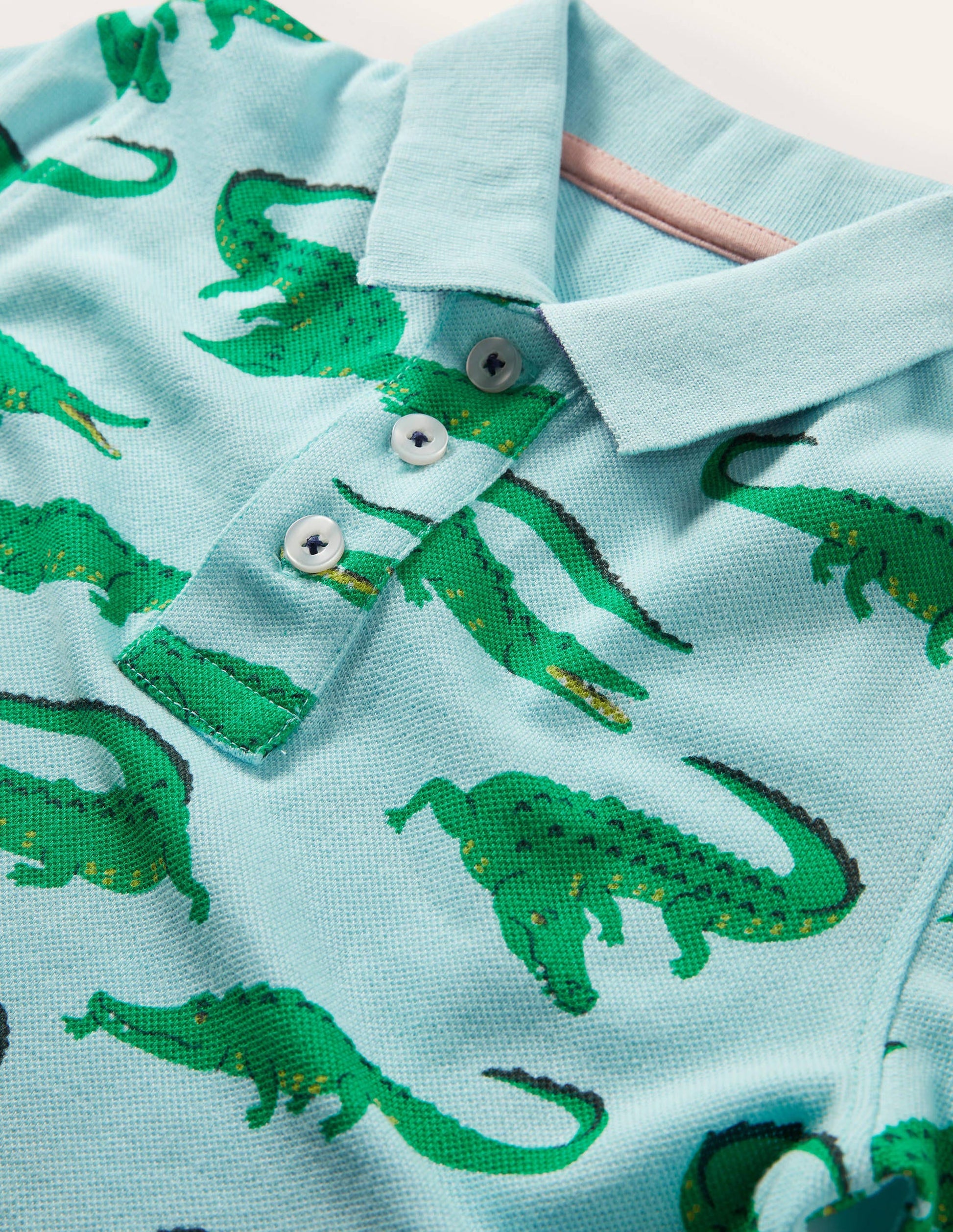 Piqué Polo Shirt-Neptune Blue Crocodiles-3
