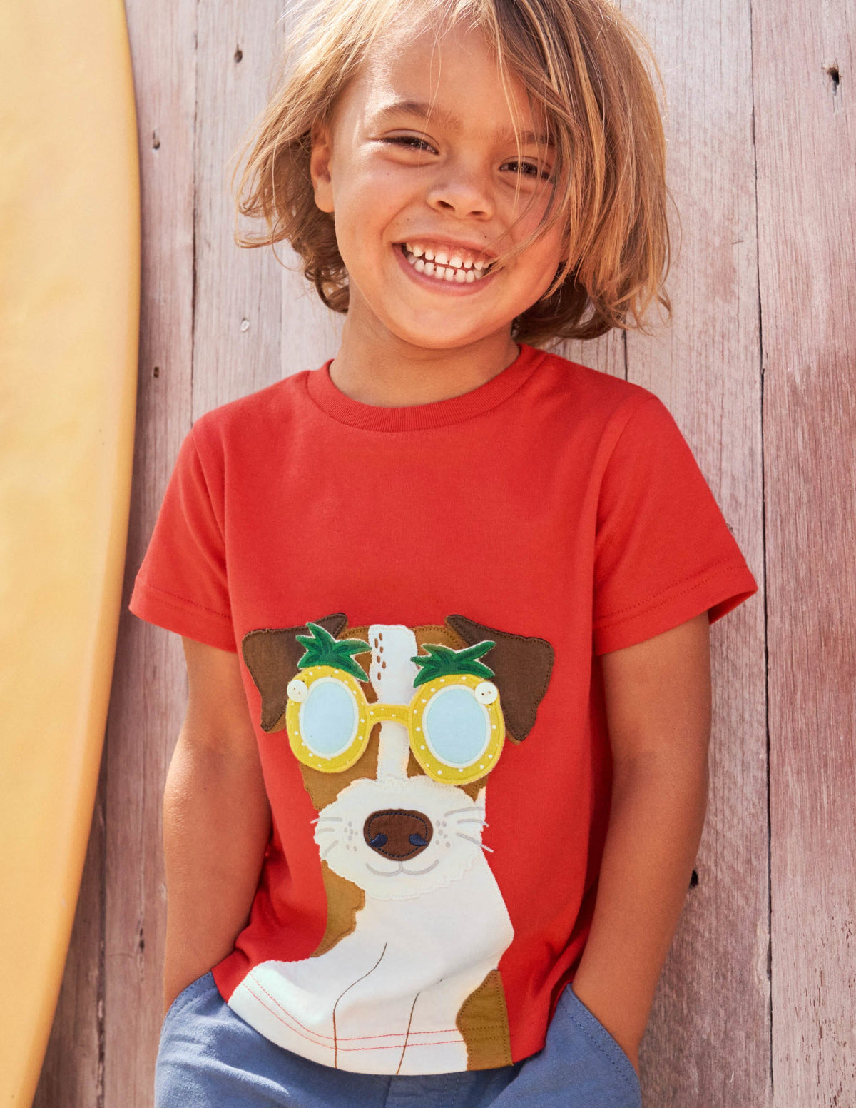Stick-On Appliqué T-shirt-Strawberry Tart Red Sprout-5