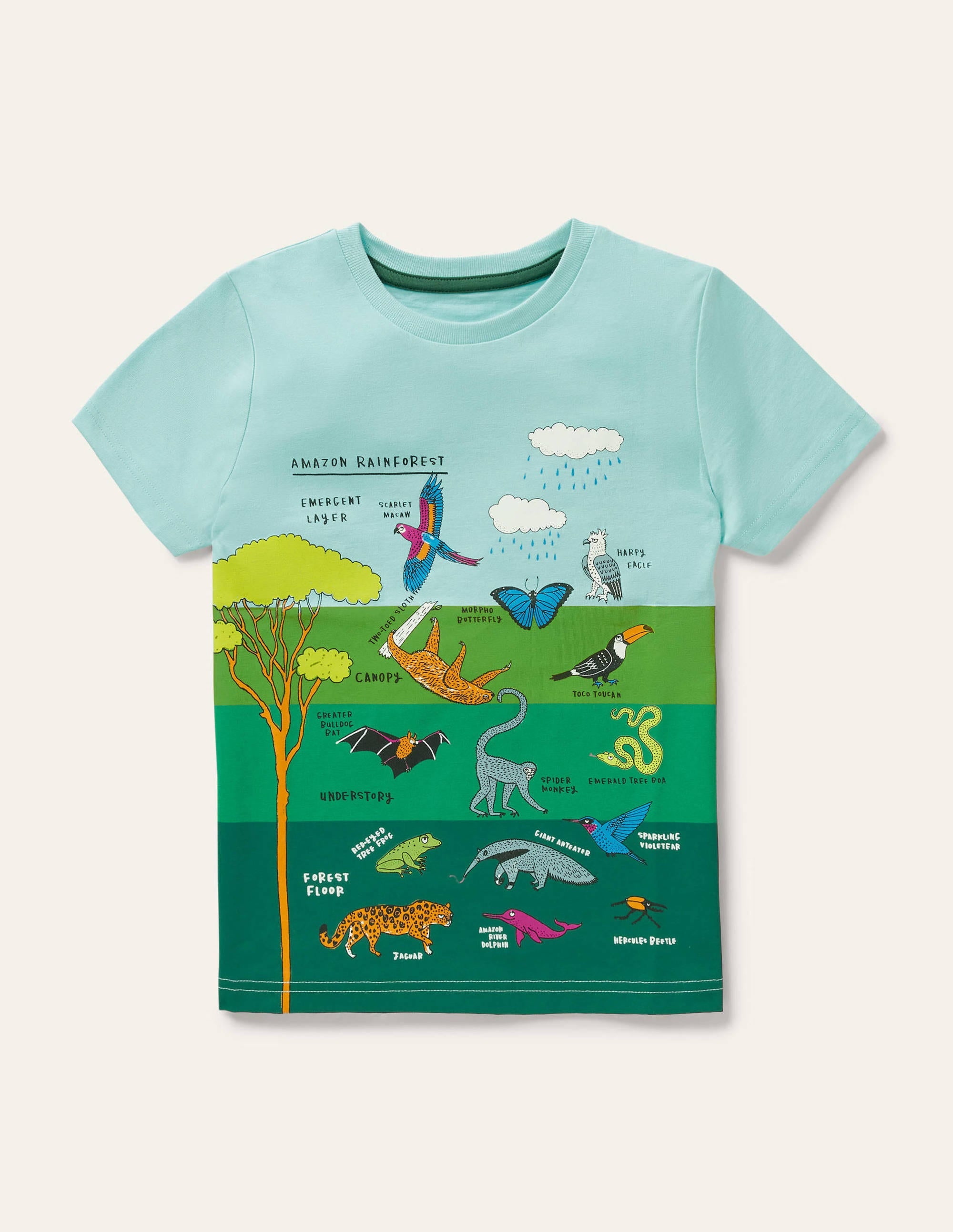 Graphic Layers T-shirt-Georgian Blue Rainforest - Image 1