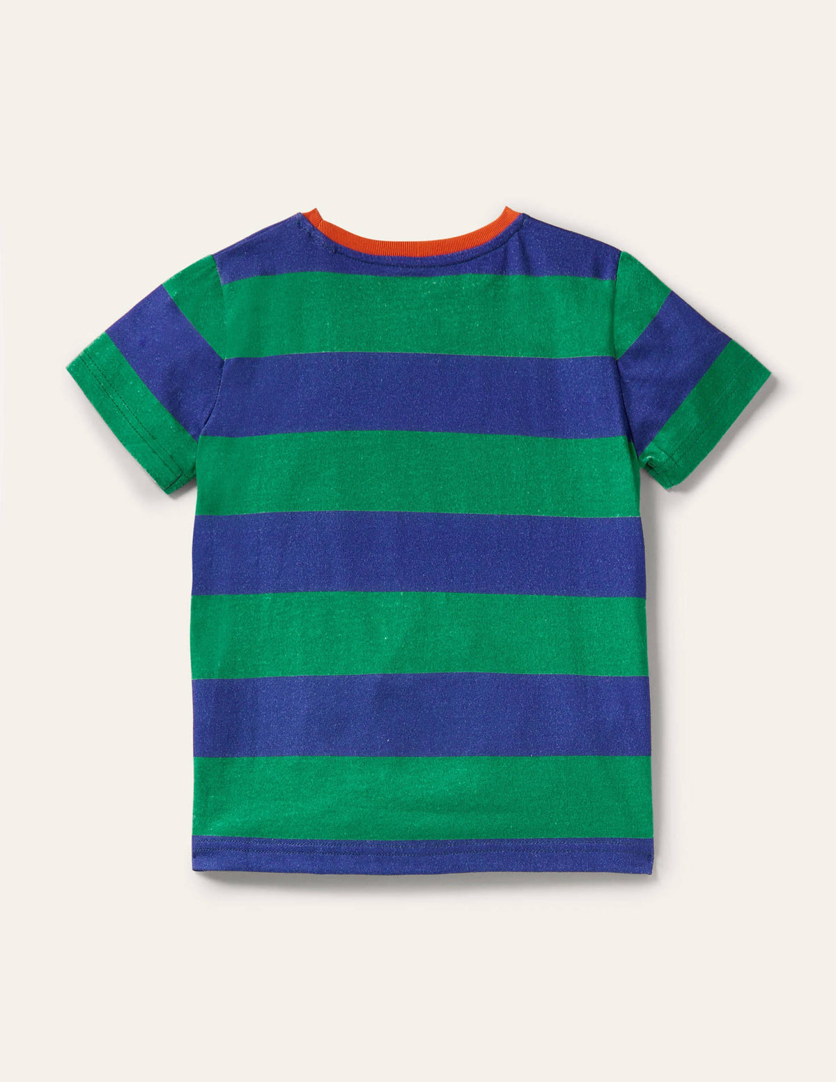 Slub Washed T-shirt-Green Pepper/Blue Wave - Image 2