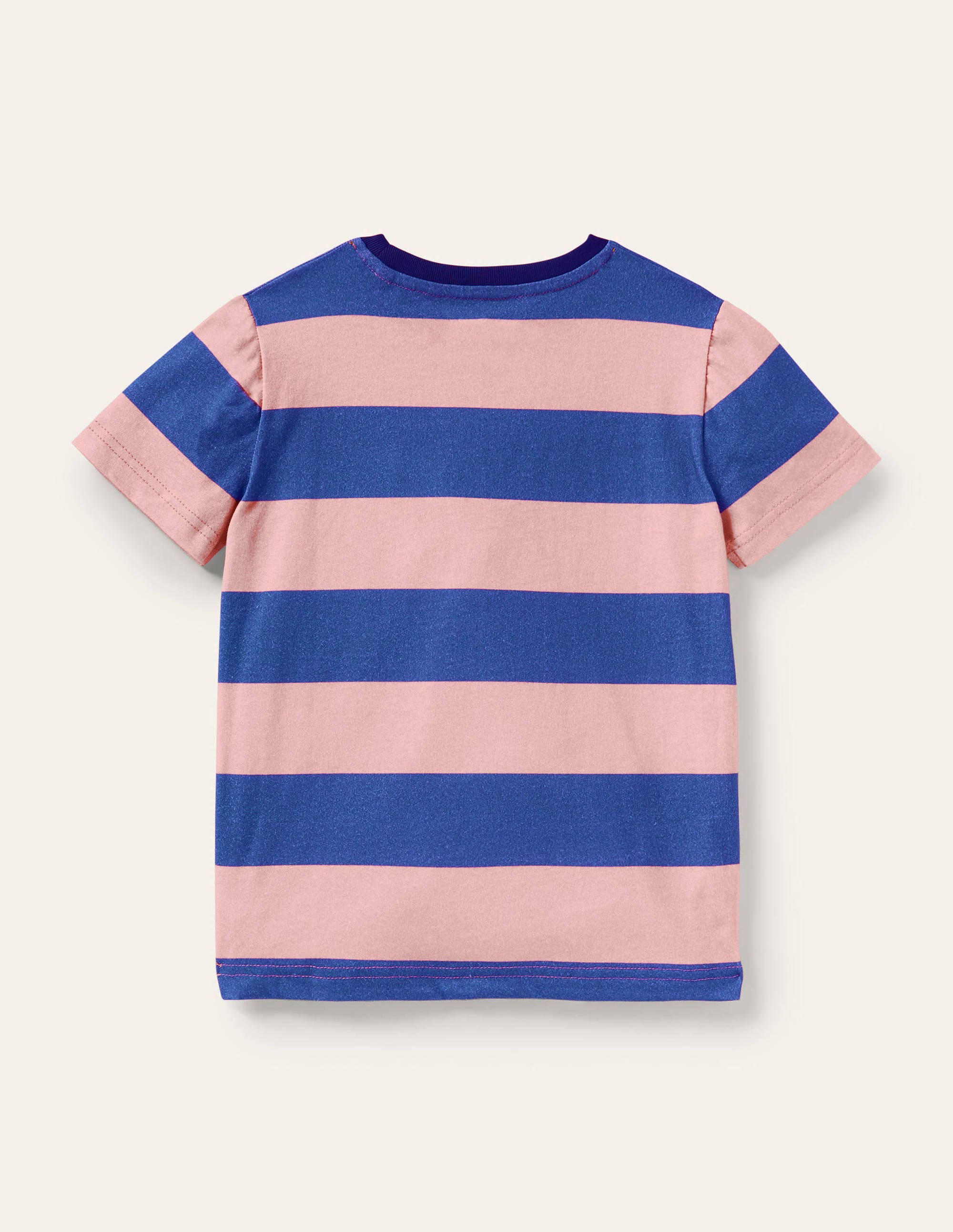 Slub Washed T-shirt-Boto Pink/Bright Marina - Image 2