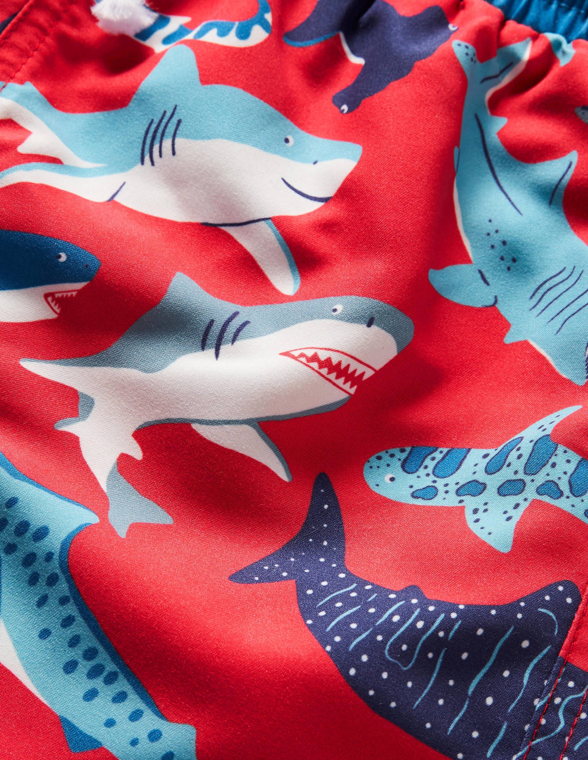 Swim Shorts-Soft Red Sharks - Image 3