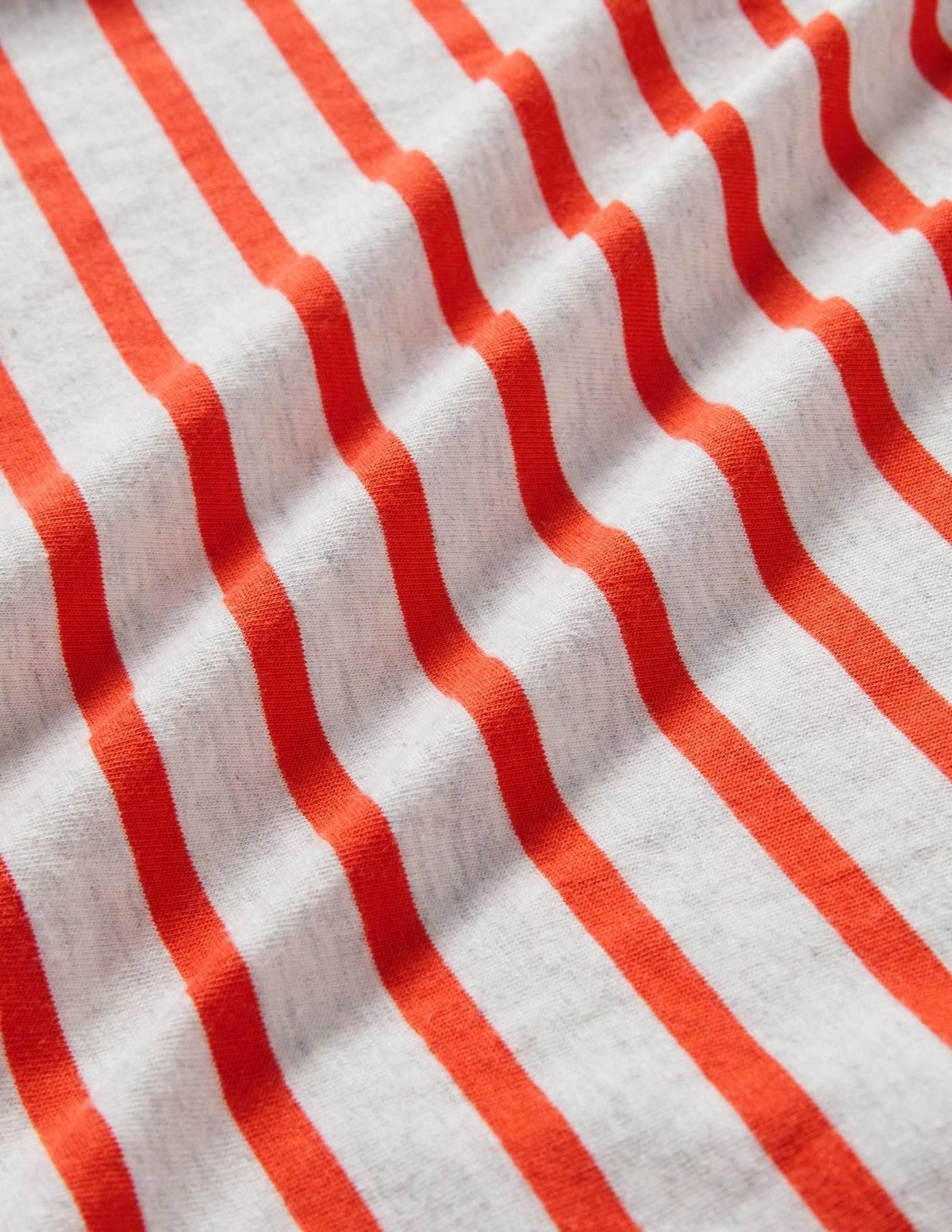Supersoft Long-sleeved T-shirt-Oatmeal Marl/Firecracker Red - Image 3