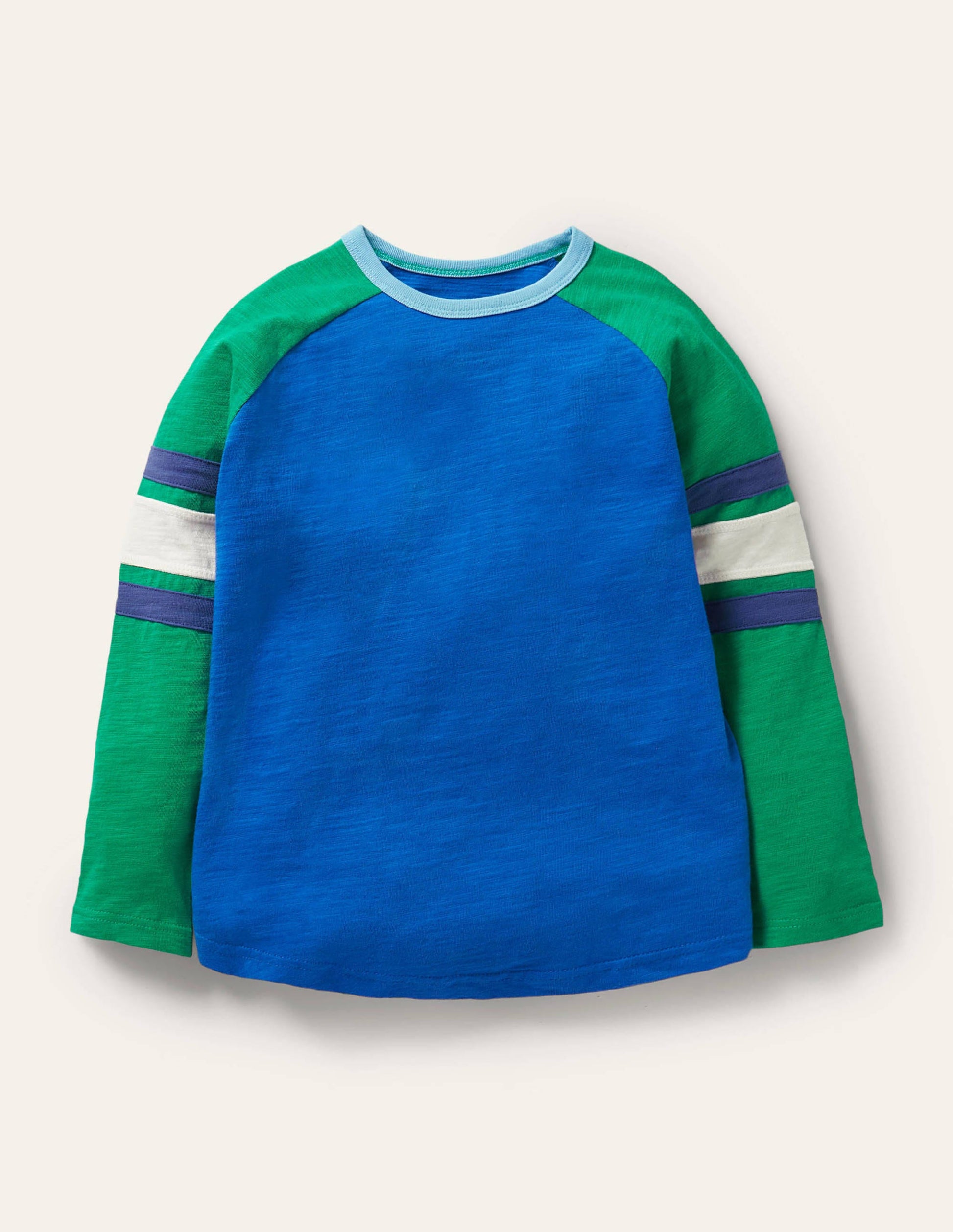 Raglan T-Shirt-Brilliant Blue/Green Pepper-1