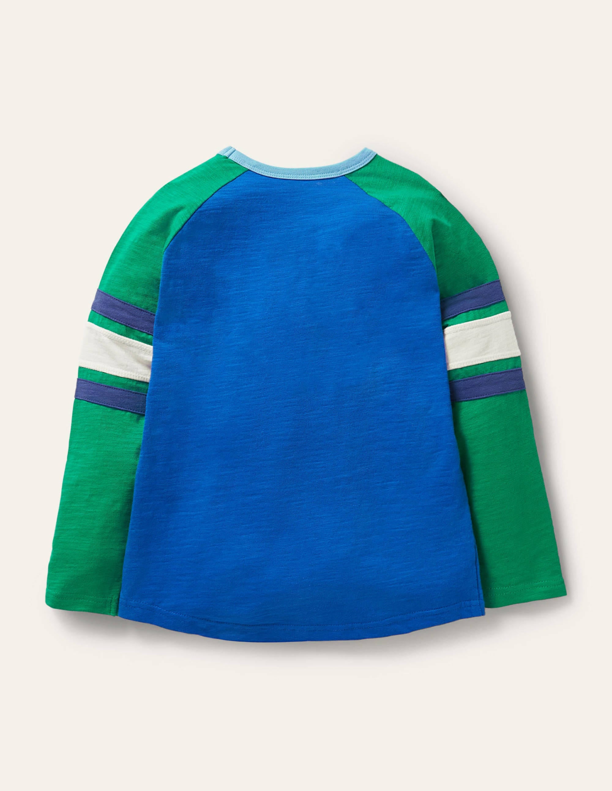 Raglan T-Shirt-Brilliant Blue/Green Pepper - Image 2