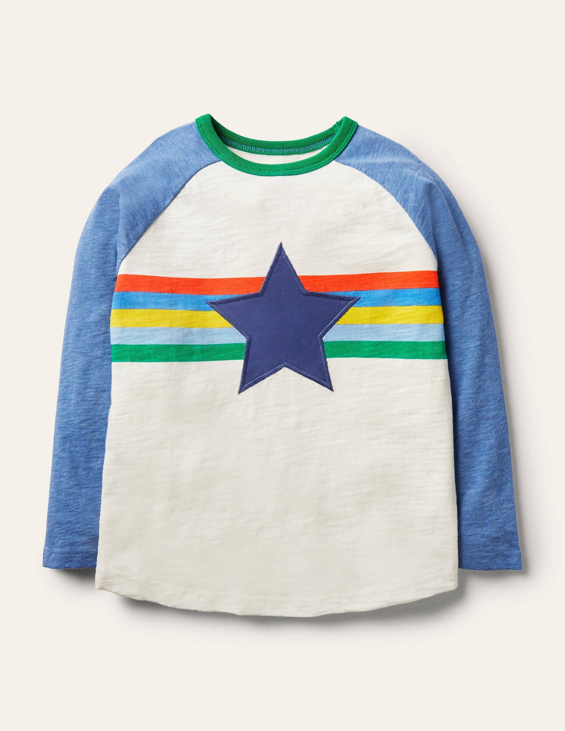 Raglan T-Shirt-Moroccan Blue Multi-1